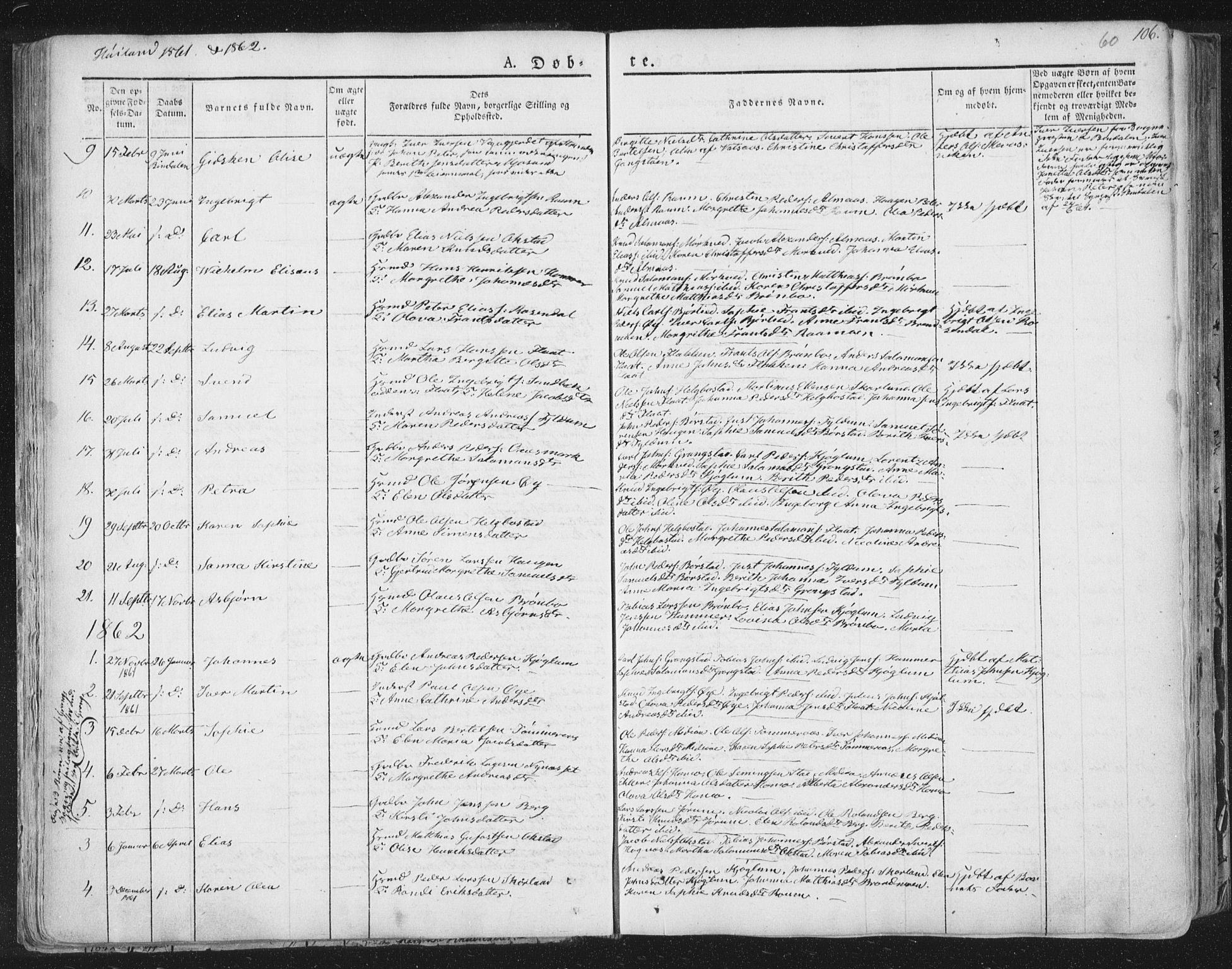 Ministerialprotokoller, klokkerbøker og fødselsregistre - Nord-Trøndelag, AV/SAT-A-1458/758/L0513: Parish register (official) no. 758A02 /2, 1839-1868, p. 60