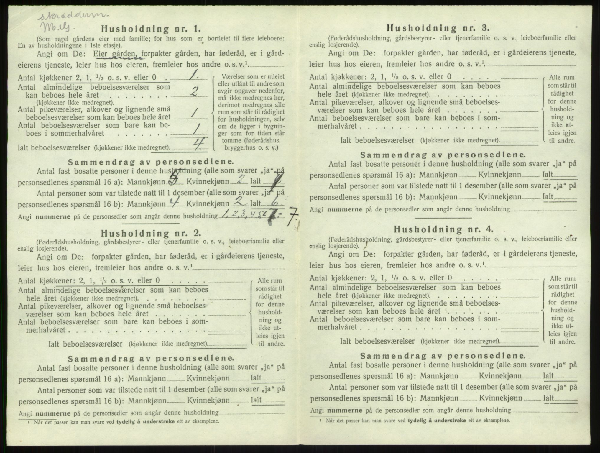 SAB, 1920 census for Leikanger, 1920, p. 758