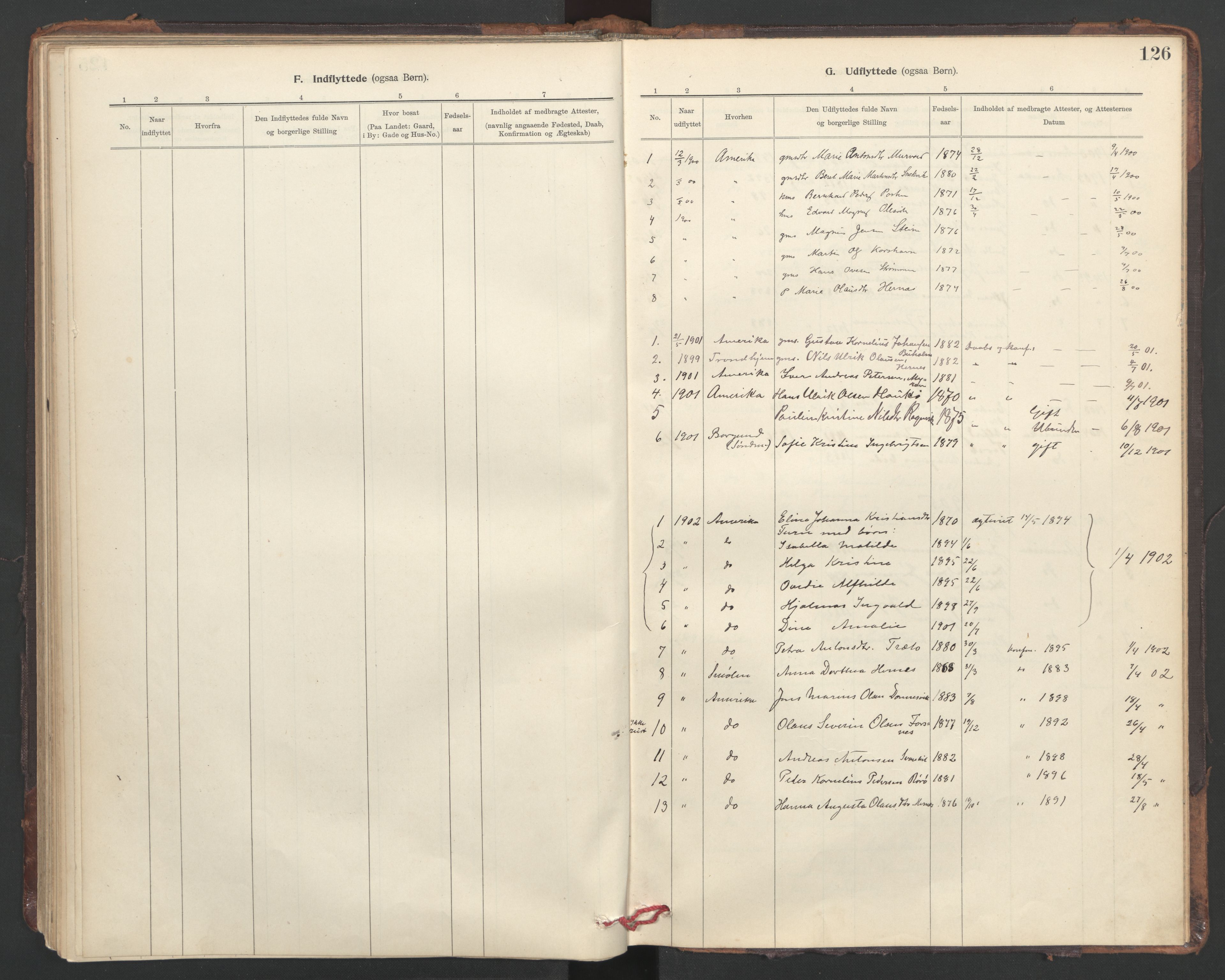 Ministerialprotokoller, klokkerbøker og fødselsregistre - Sør-Trøndelag, SAT/A-1456/635/L0552: Parish register (official) no. 635A02, 1899-1919, p. 126