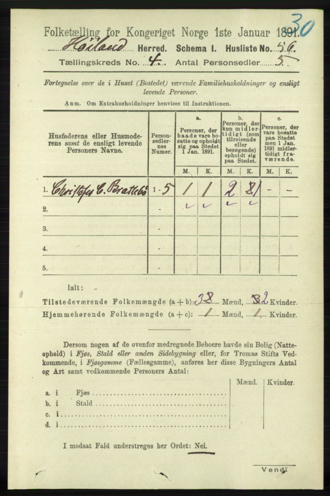 RA, 1891 census for 1123 Høyland, 1891, p. 1019