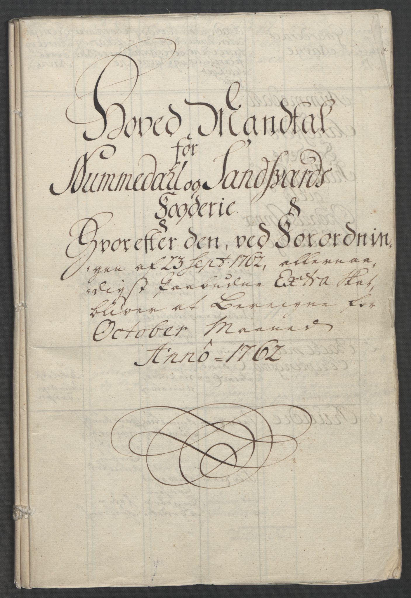 Rentekammeret inntil 1814, Reviderte regnskaper, Fogderegnskap, RA/EA-4092/R24/L1672: Ekstraskatten Numedal og Sandsvær, 1762-1767, p. 12