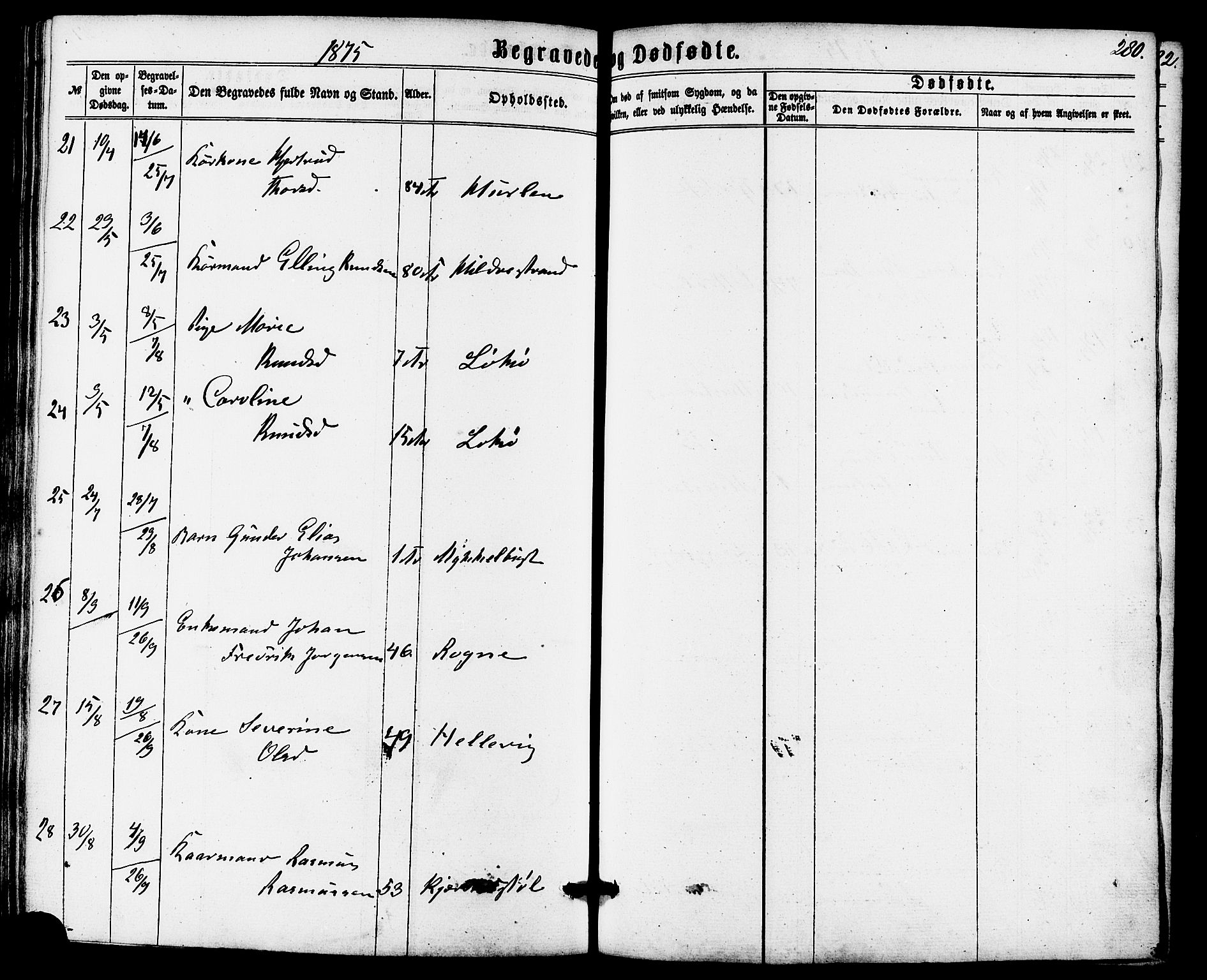 Ministerialprotokoller, klokkerbøker og fødselsregistre - Møre og Romsdal, AV/SAT-A-1454/536/L0498: Parish register (official) no. 536A07, 1862-1875, p. 280