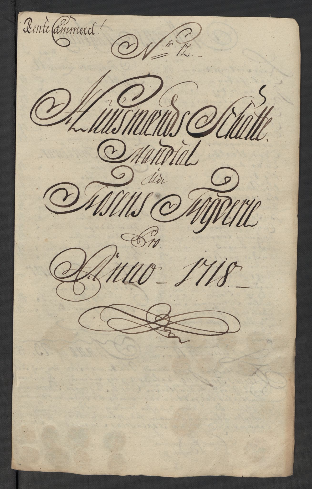 Rentekammeret inntil 1814, Reviderte regnskaper, Fogderegnskap, RA/EA-4092/R57/L3866: Fogderegnskap Fosen, 1718, p. 122