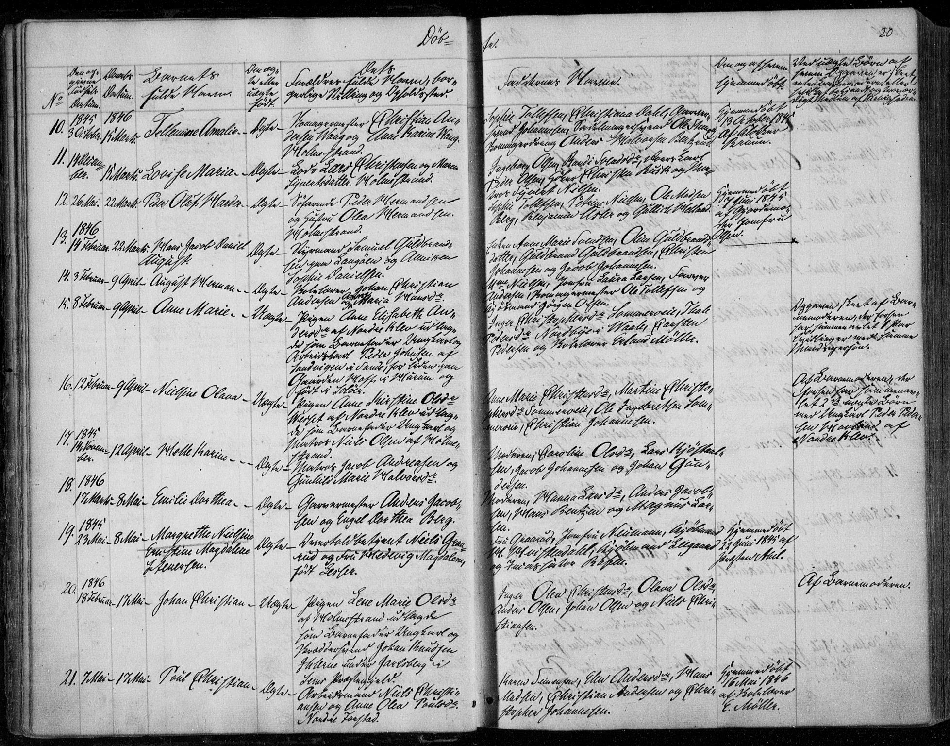 Holmestrand kirkebøker, SAKO/A-346/F/Fa/L0002: Parish register (official) no. 2, 1840-1866, p. 20
