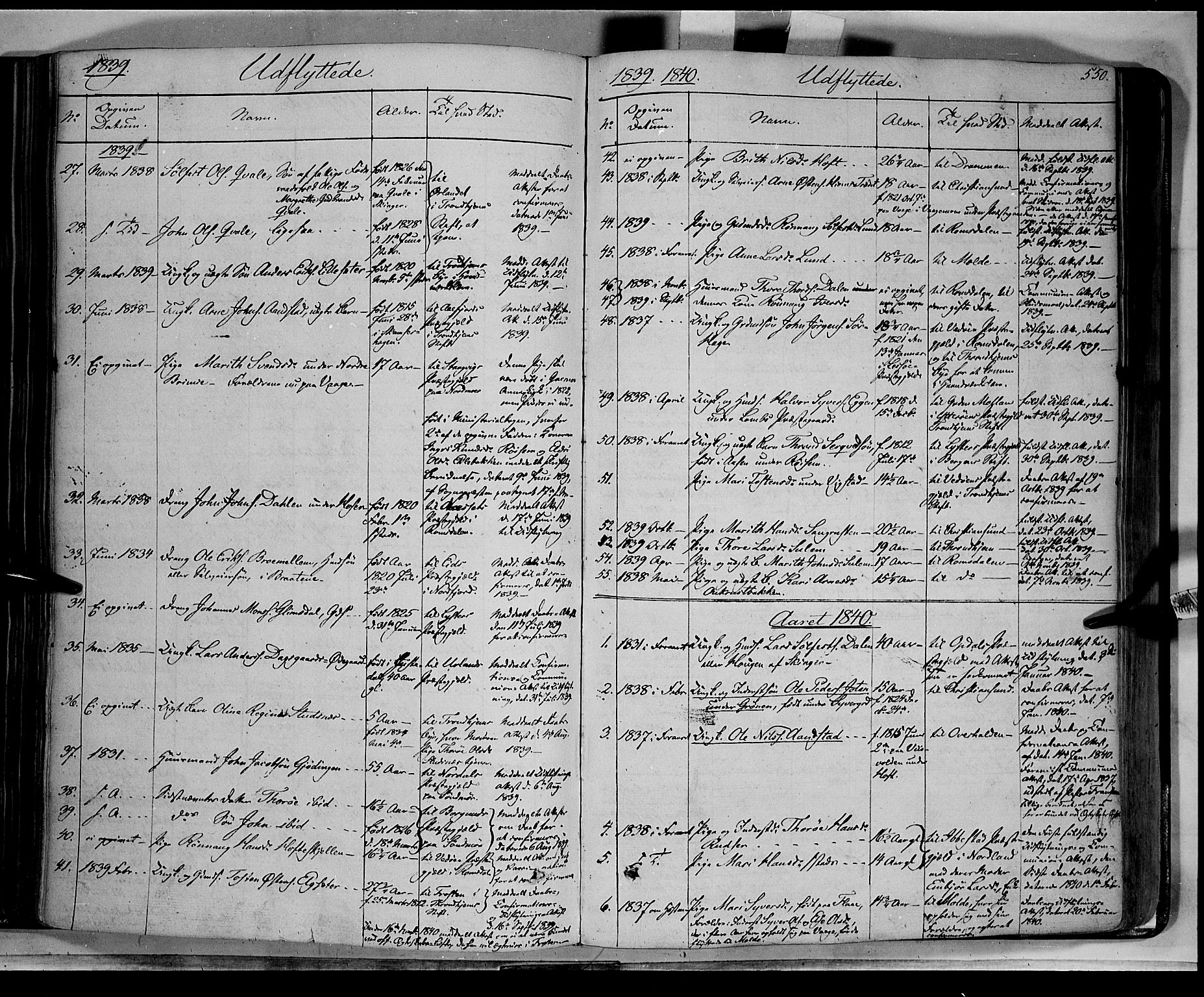 Lom prestekontor, SAH/PREST-070/K/L0006: Parish register (official) no. 6B, 1837-1863, p. 550