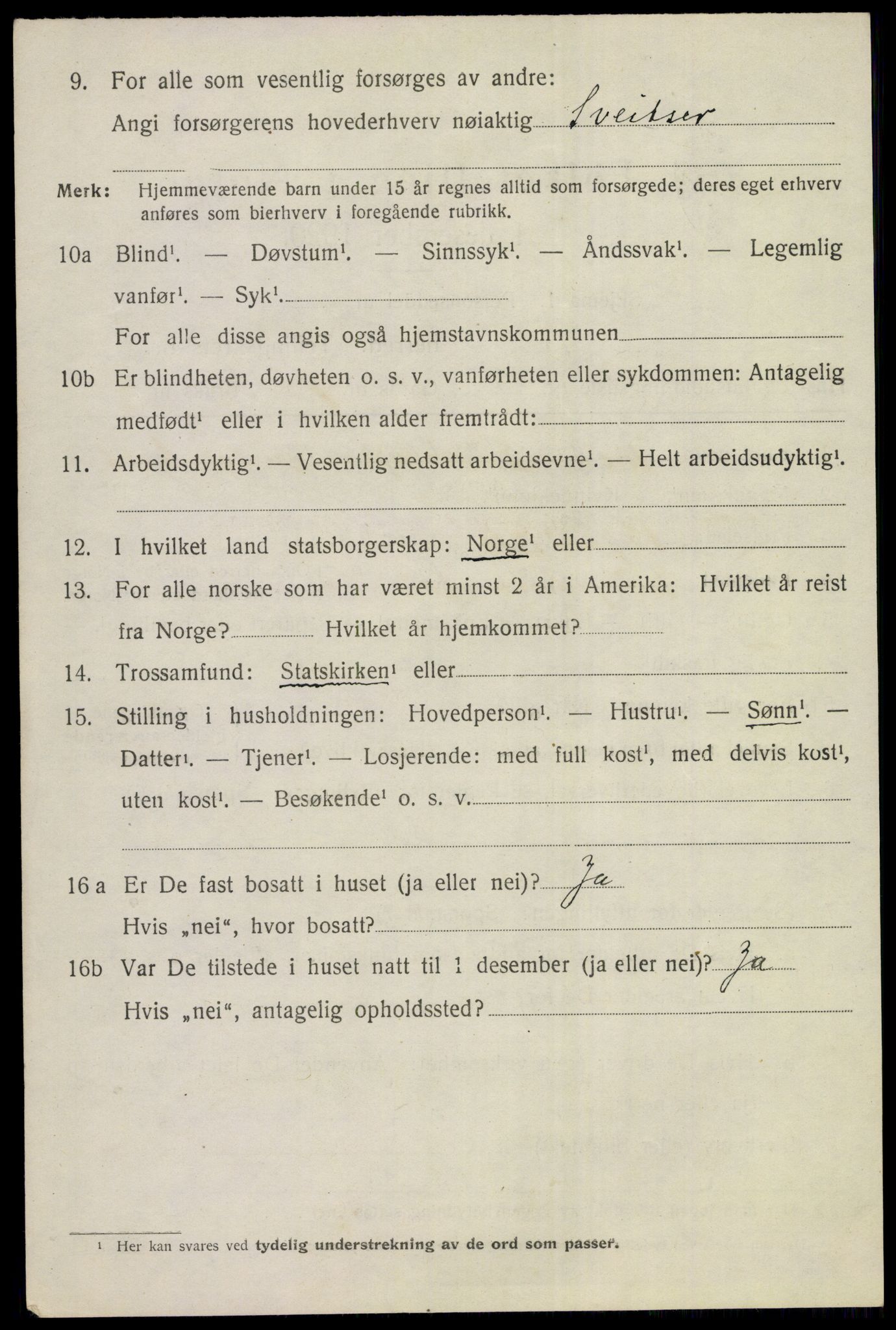 SAKO, 1920 census for Hole, 1920, p. 1996