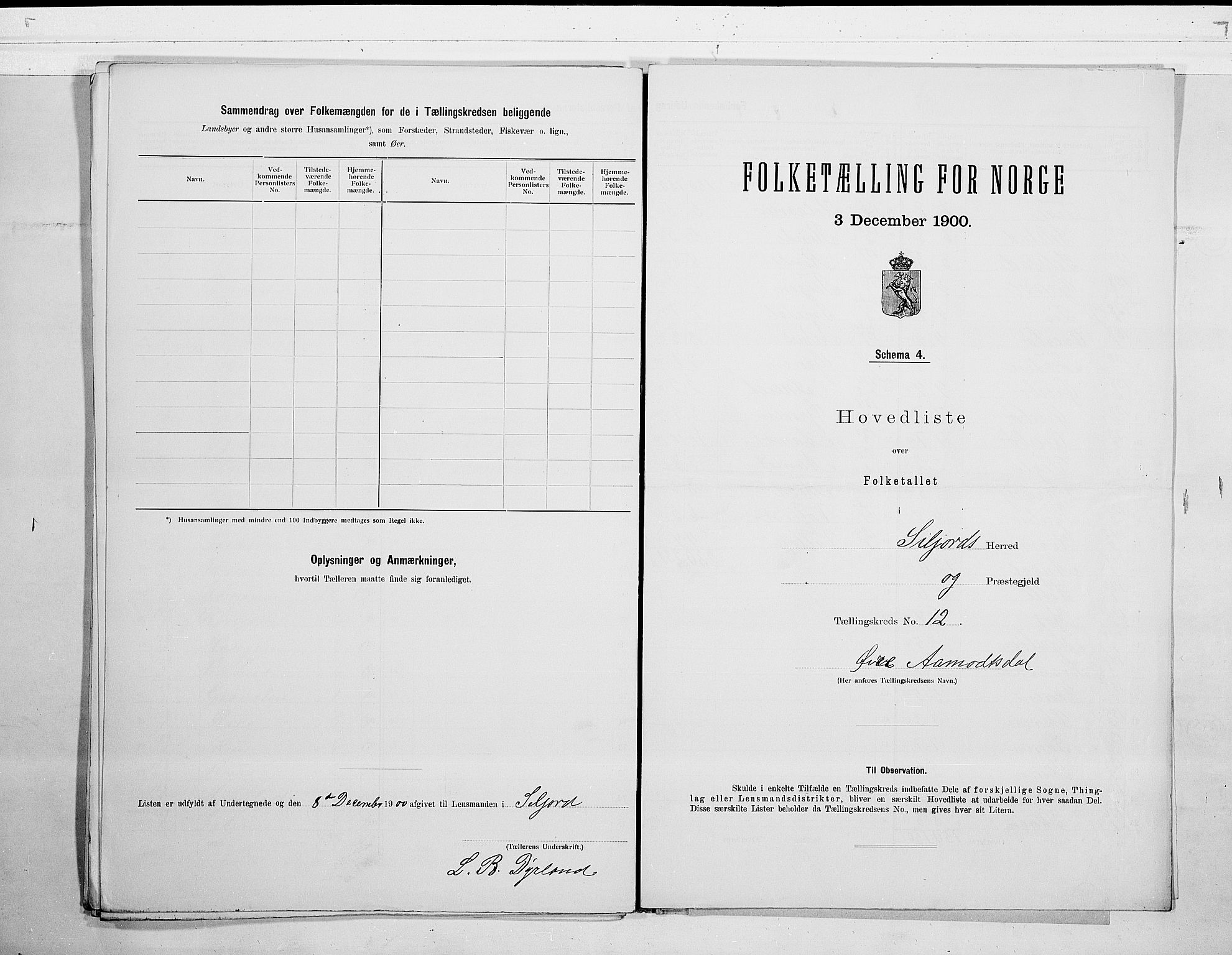 SAKO, 1900 census for Seljord, 1900, p. 30