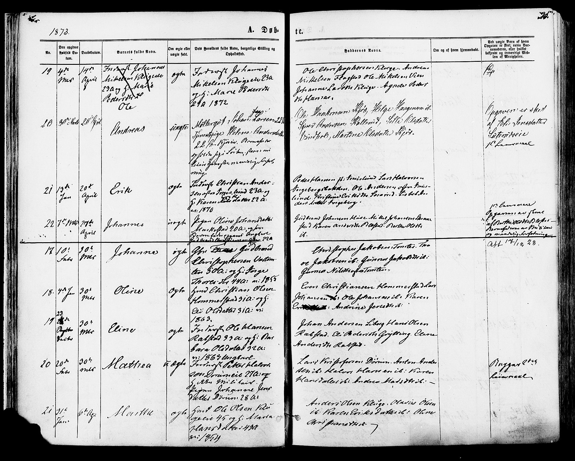 Vang prestekontor, Hedmark, SAH/PREST-008/H/Ha/Haa/L0015: Parish register (official) no. 15, 1871-1885, p. 25