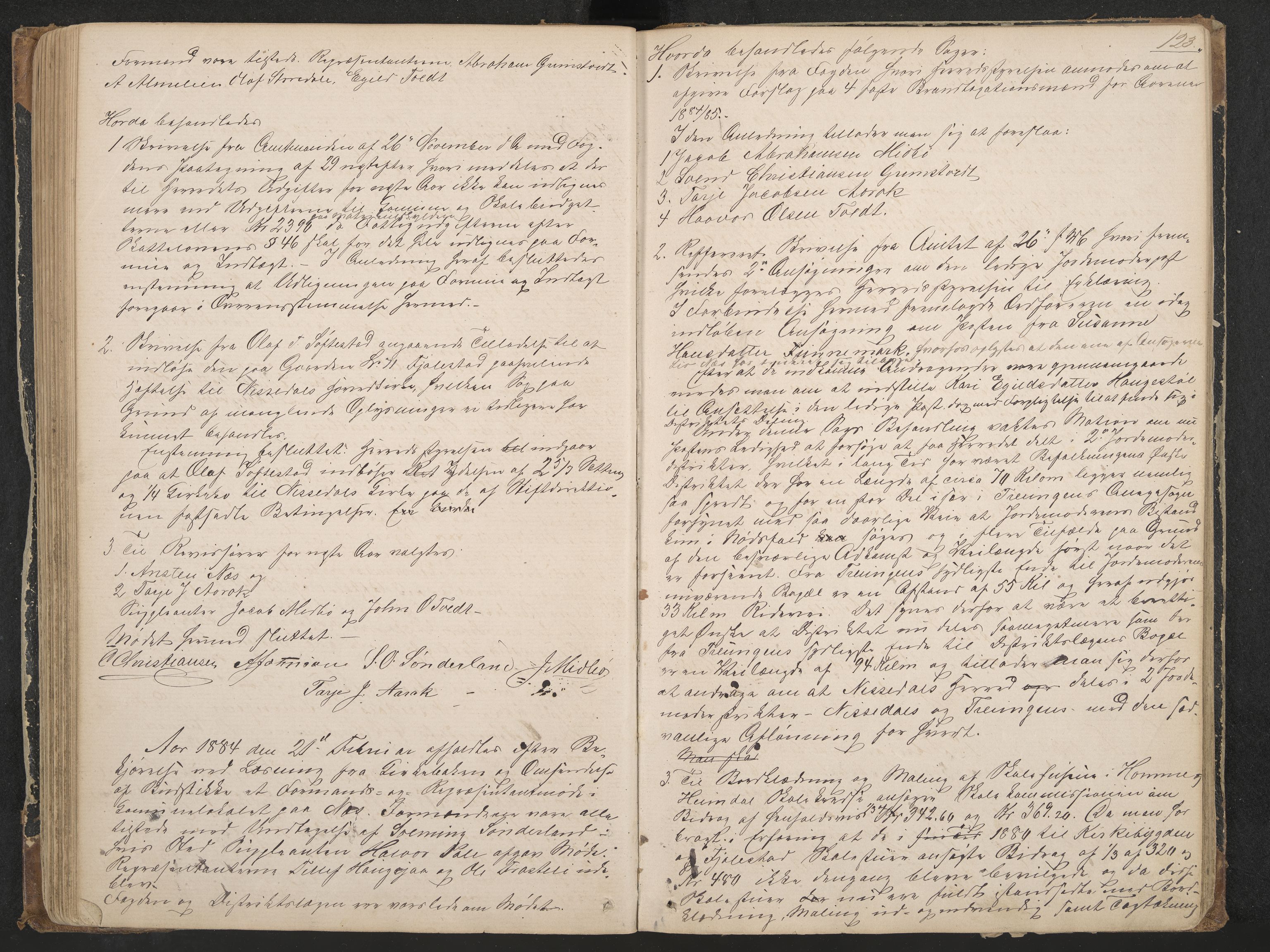 Nissedal formannskap og sentraladministrasjon, IKAK/0830021-1/A/L0002: Møtebok, 1870-1892, p. 123