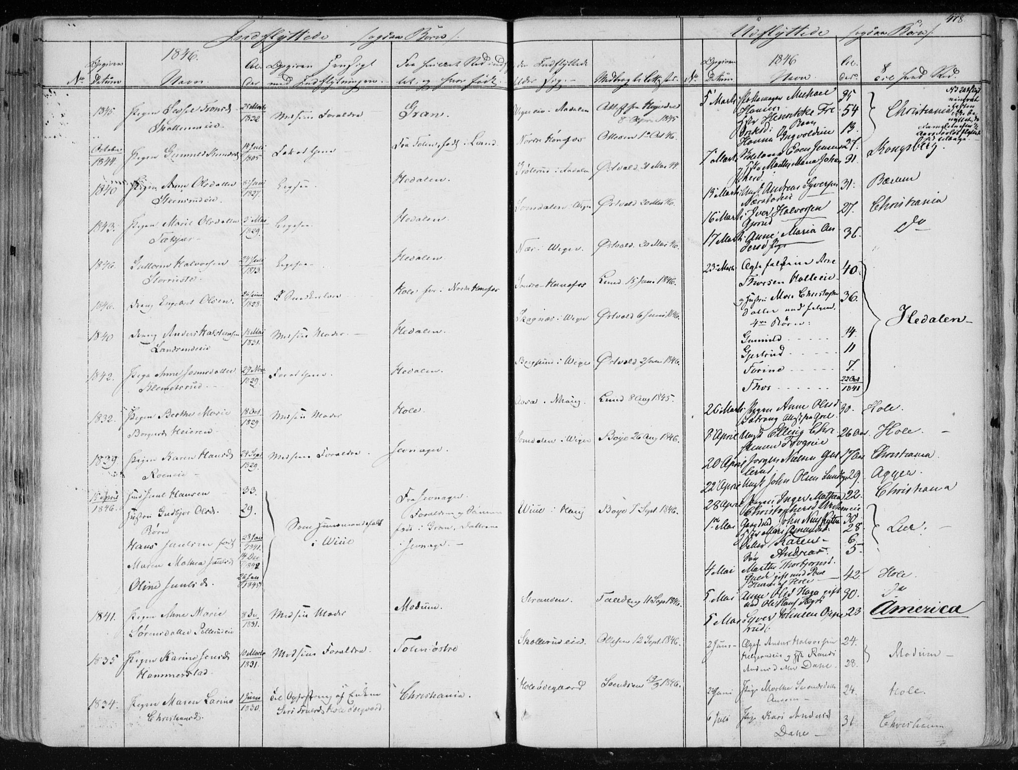 Norderhov kirkebøker, AV/SAKO-A-237/F/Fa/L0010: Parish register (official) no. 10, 1837-1847, p. 478