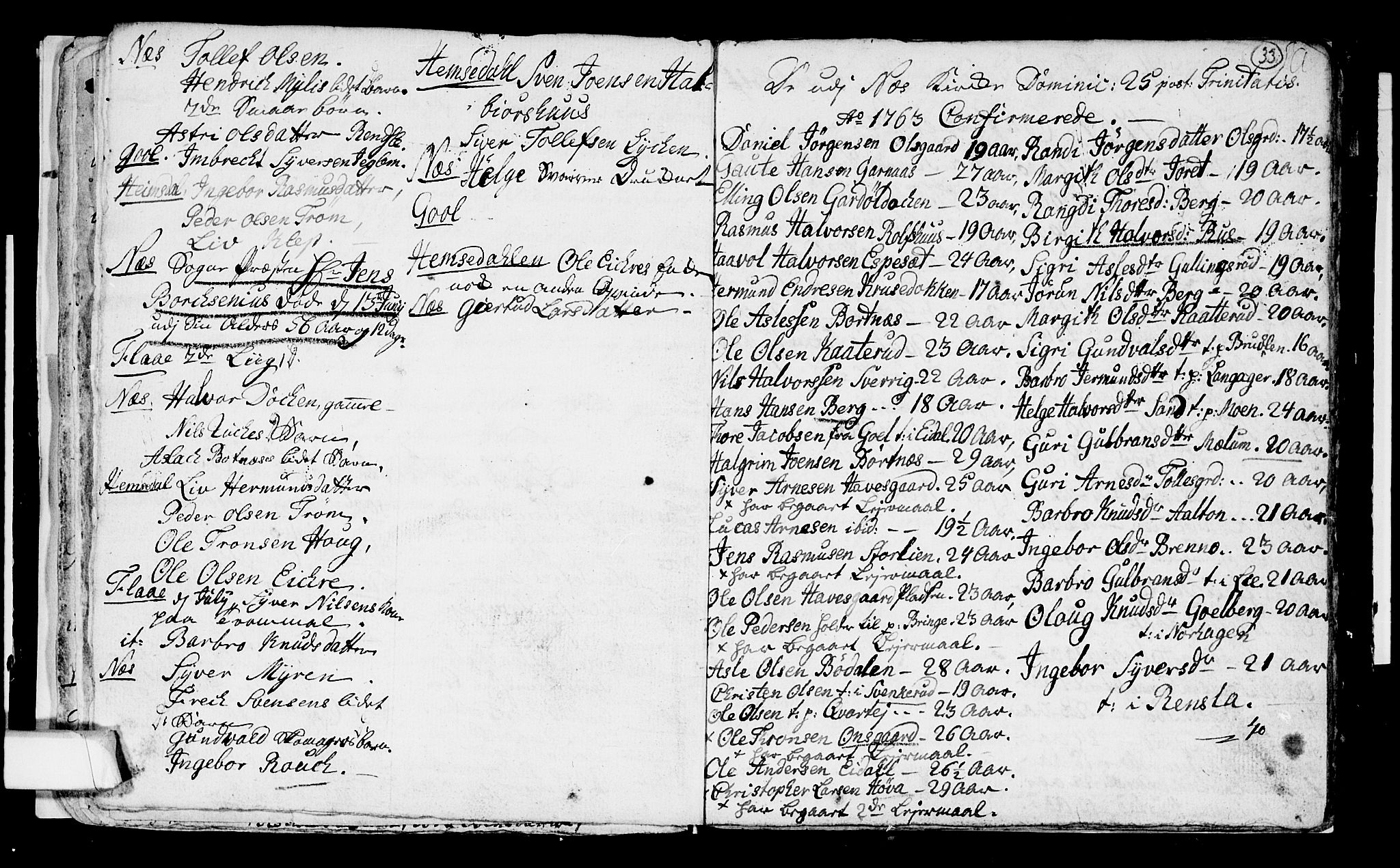 Nes kirkebøker, AV/SAKO-A-236/F/Fa/L0003: Parish register (official) no. 3, 1760-1764, p. 33