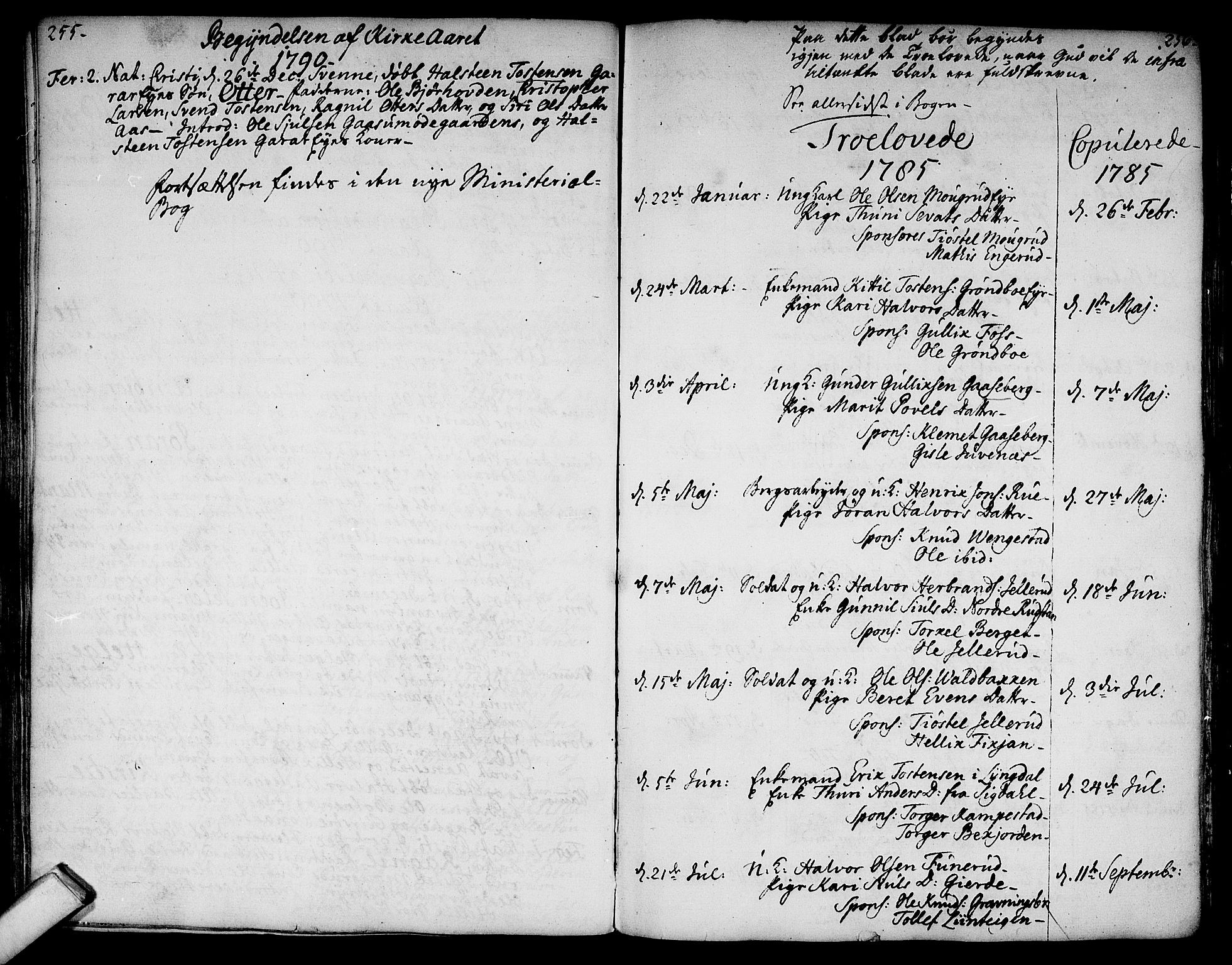 Flesberg kirkebøker, SAKO/A-18/F/Fa/L0003: Parish register (official) no. I 3, 1748-1790, p. 255-256