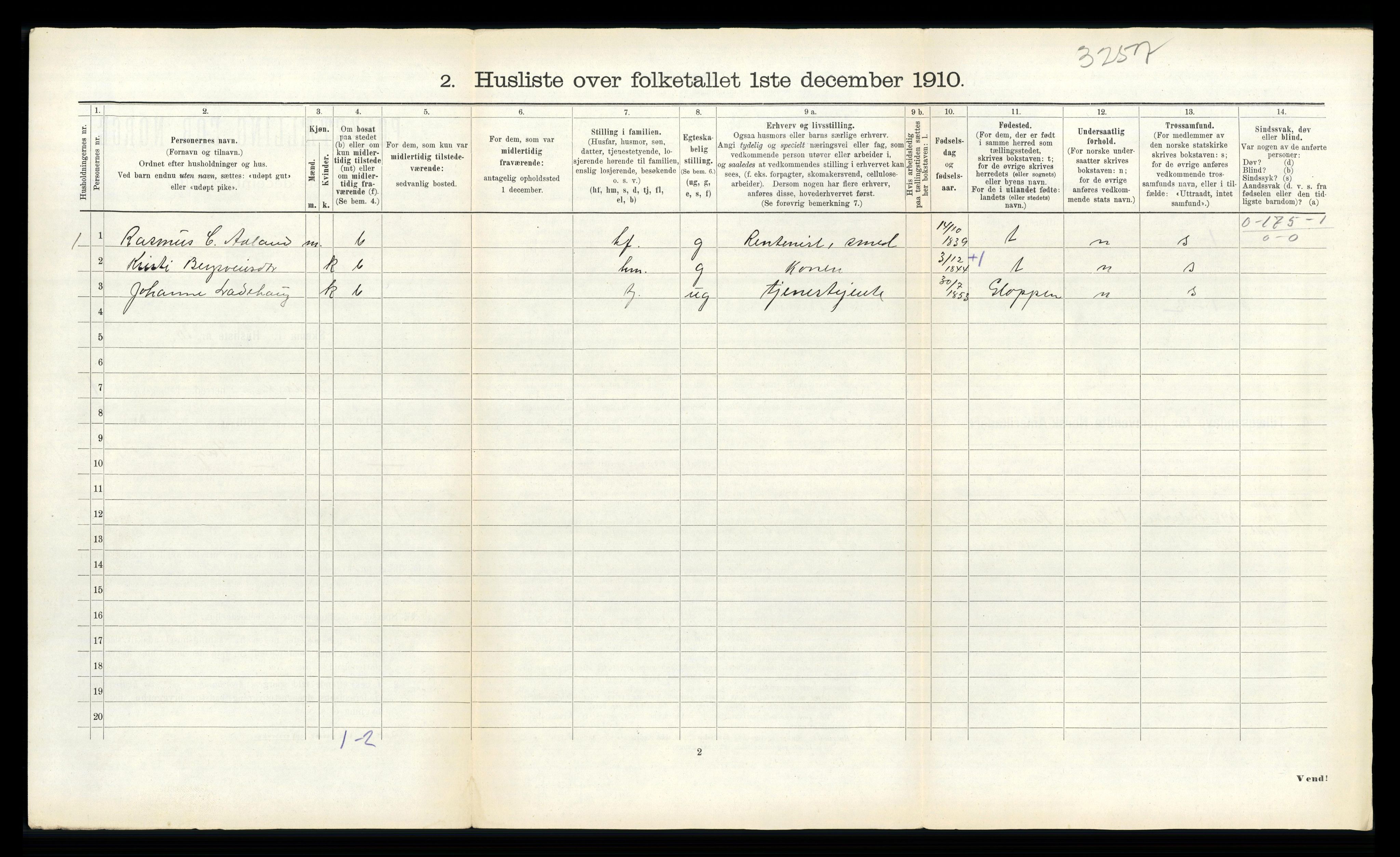 RA, 1910 census for Innvik, 1910, p. 63