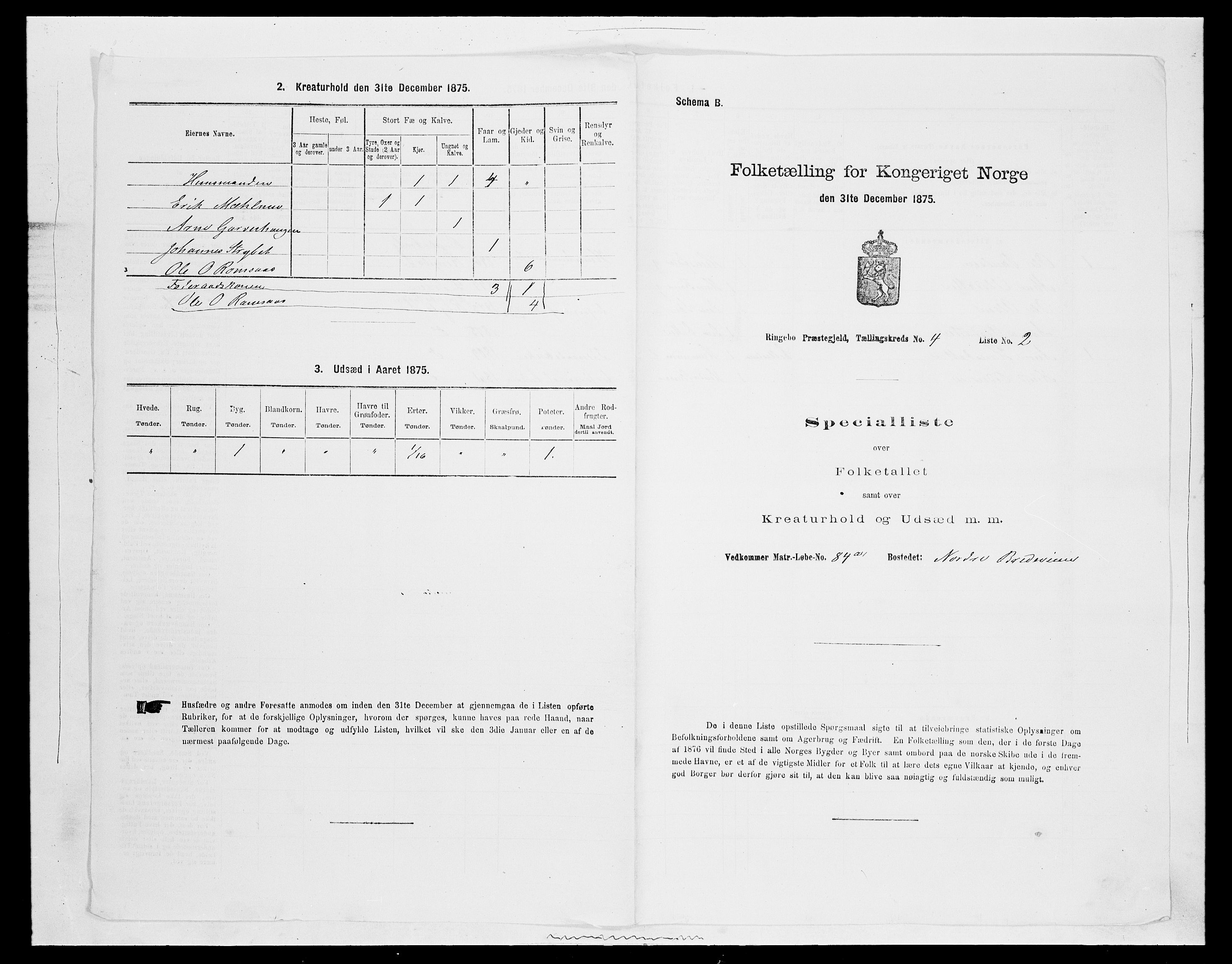 SAH, 1875 census for 0520P Ringebu, 1875, p. 549