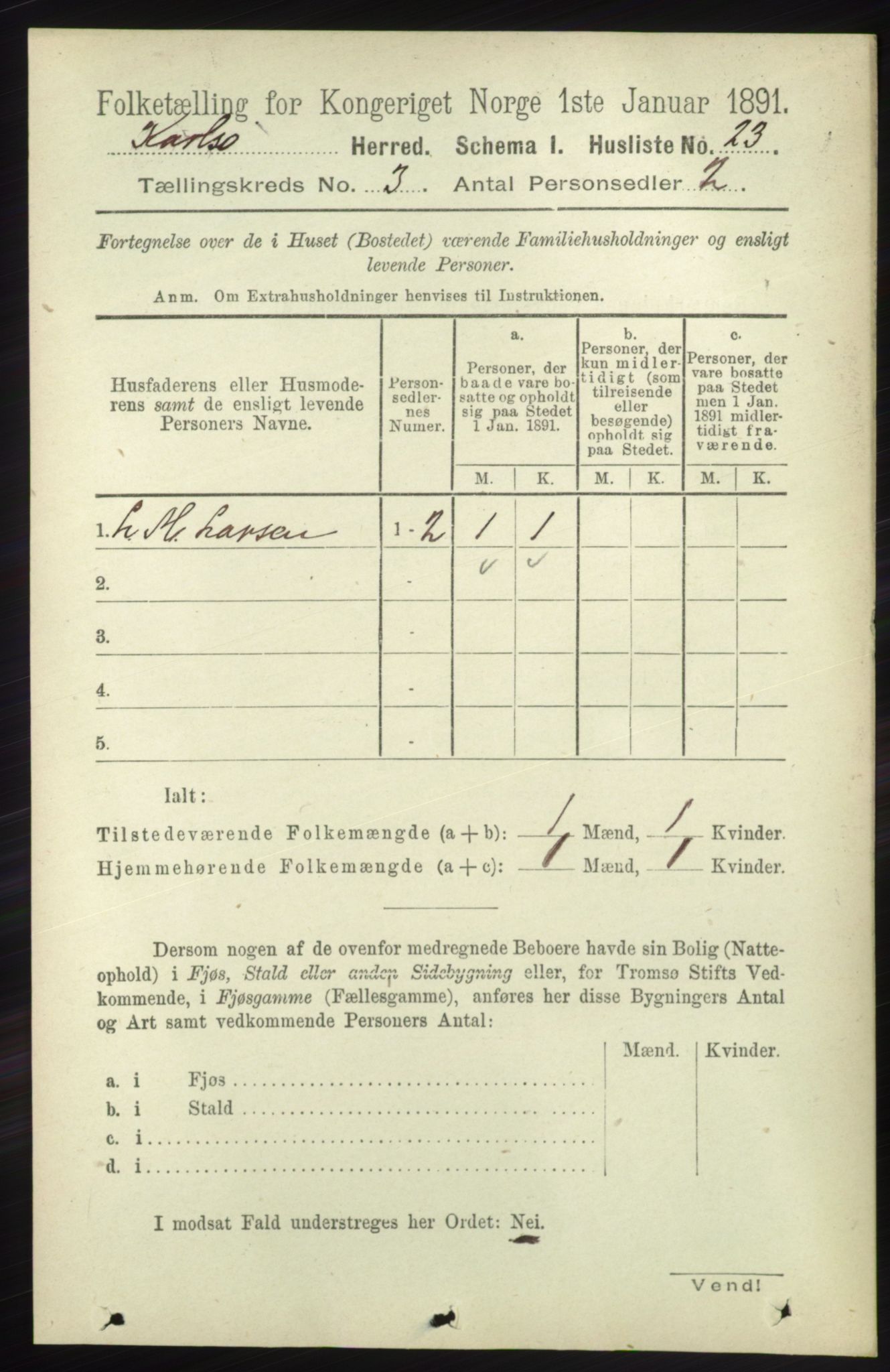 RA, 1891 census for 1936 Karlsøy, 1891, p. 602