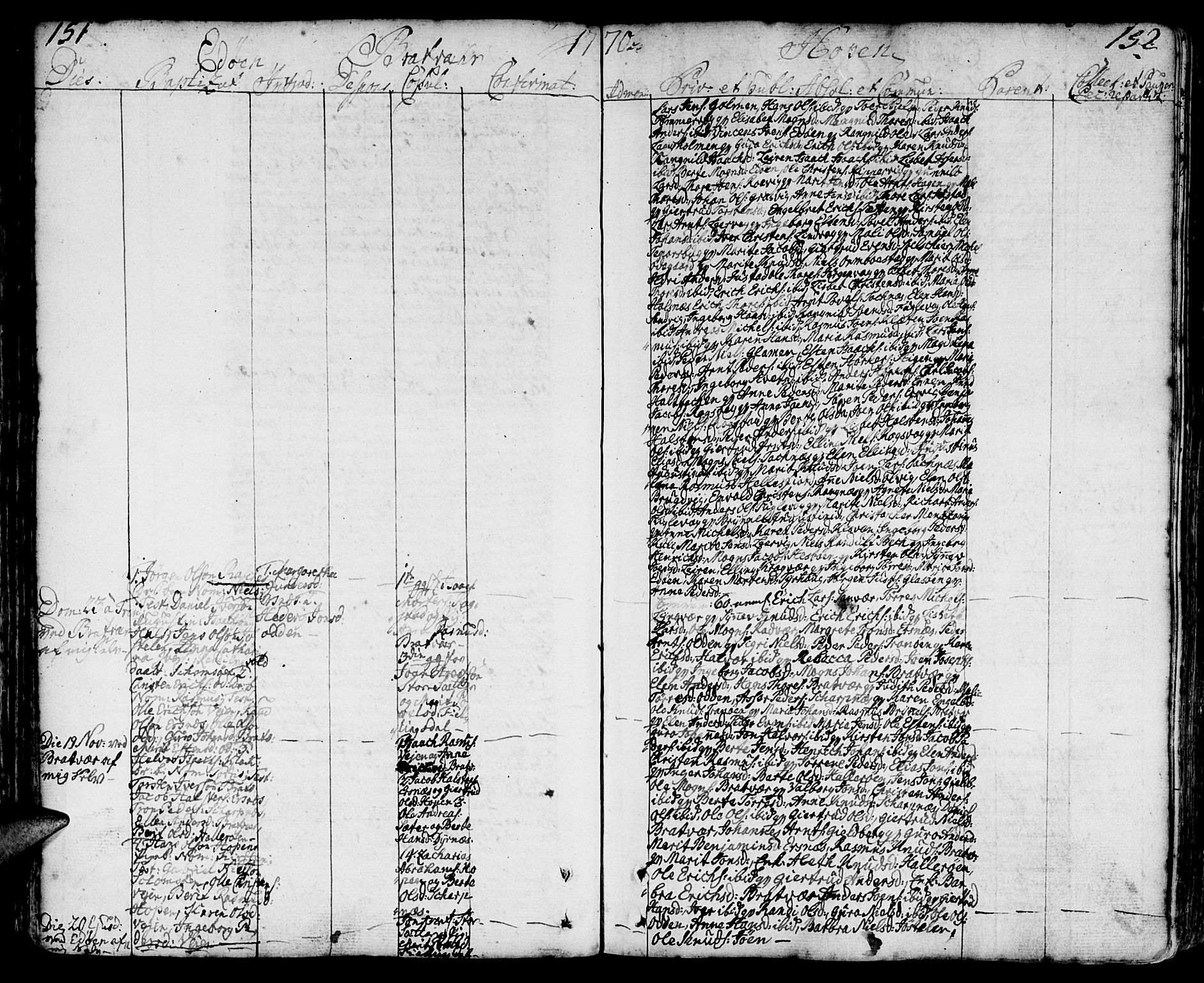 Ministerialprotokoller, klokkerbøker og fødselsregistre - Møre og Romsdal, AV/SAT-A-1454/581/L0932: Parish register (official) no. 581A02, 1767-1823, p. 151-152