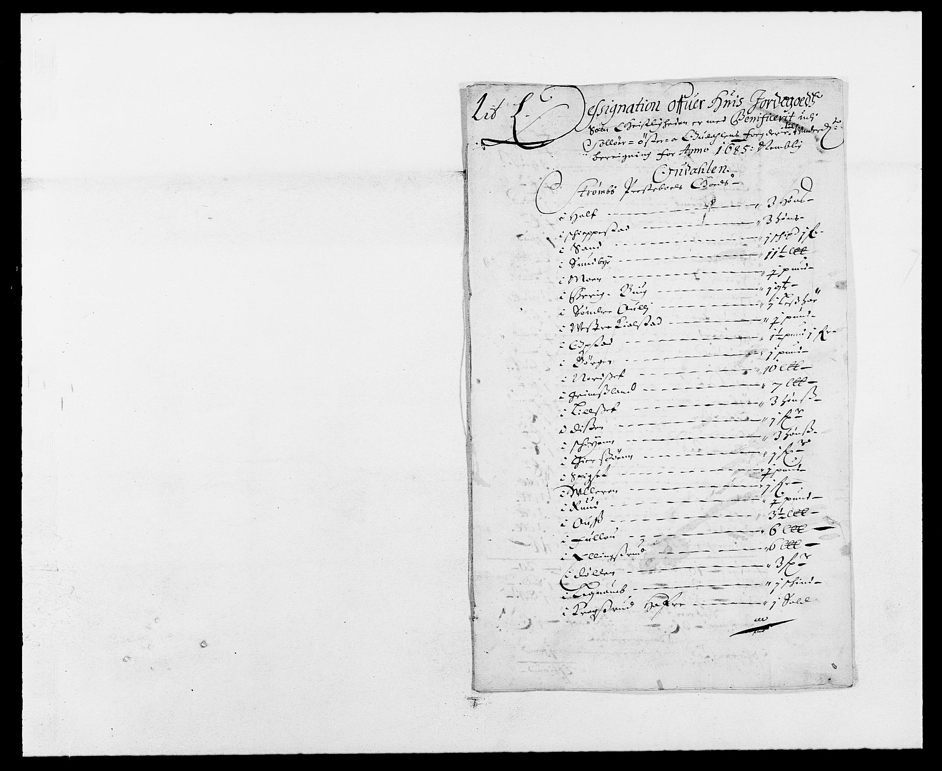 Rentekammeret inntil 1814, Reviderte regnskaper, Fogderegnskap, RA/EA-4092/R13/L0822: Fogderegnskap Solør, Odal og Østerdal, 1685, p. 232