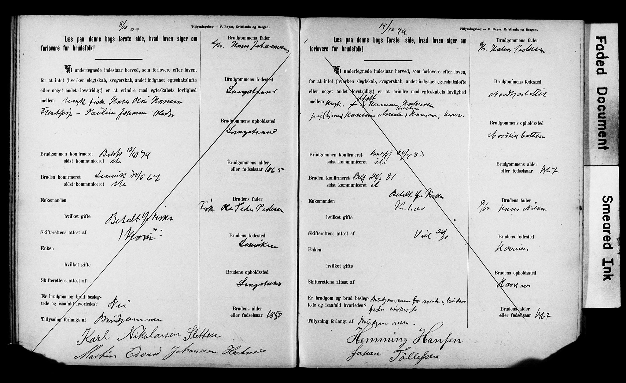 Balsfjord sokneprestembete, AV/SATØ-S-1303/H/Hd/L0031: Banns register no. 31, 1897-1906