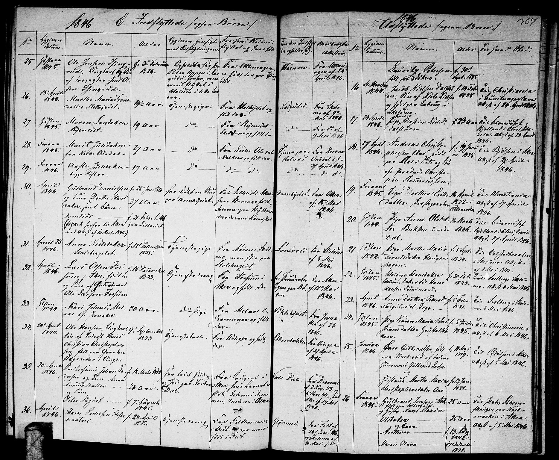 Nittedal prestekontor Kirkebøker, SAO/A-10365a/F/Fa/L0004: Parish register (official) no. I 4, 1836-1849, p. 307