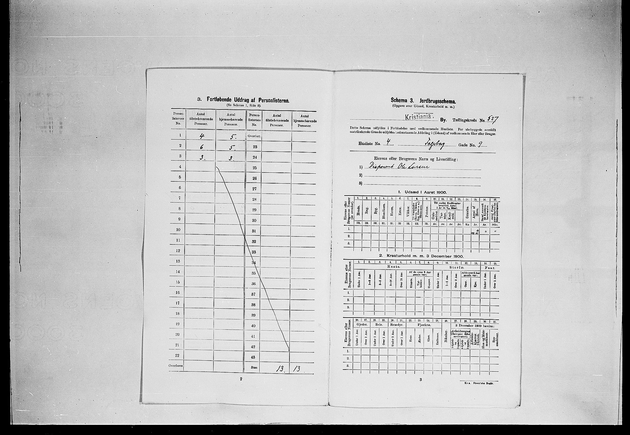 SAO, 1900 census for Kristiania, 1900, p. 21735