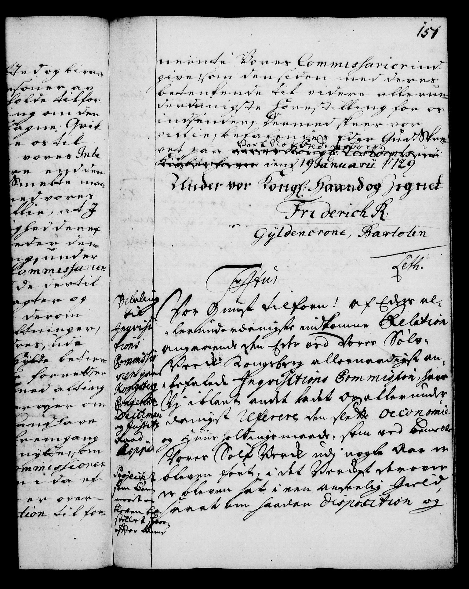 Rentekammeret, Kammerkanselliet, AV/RA-EA-3111/G/Gg/Gga/L0003: Norsk ekspedisjonsprotokoll med register (merket RK 53.3), 1727-1734, p. 151