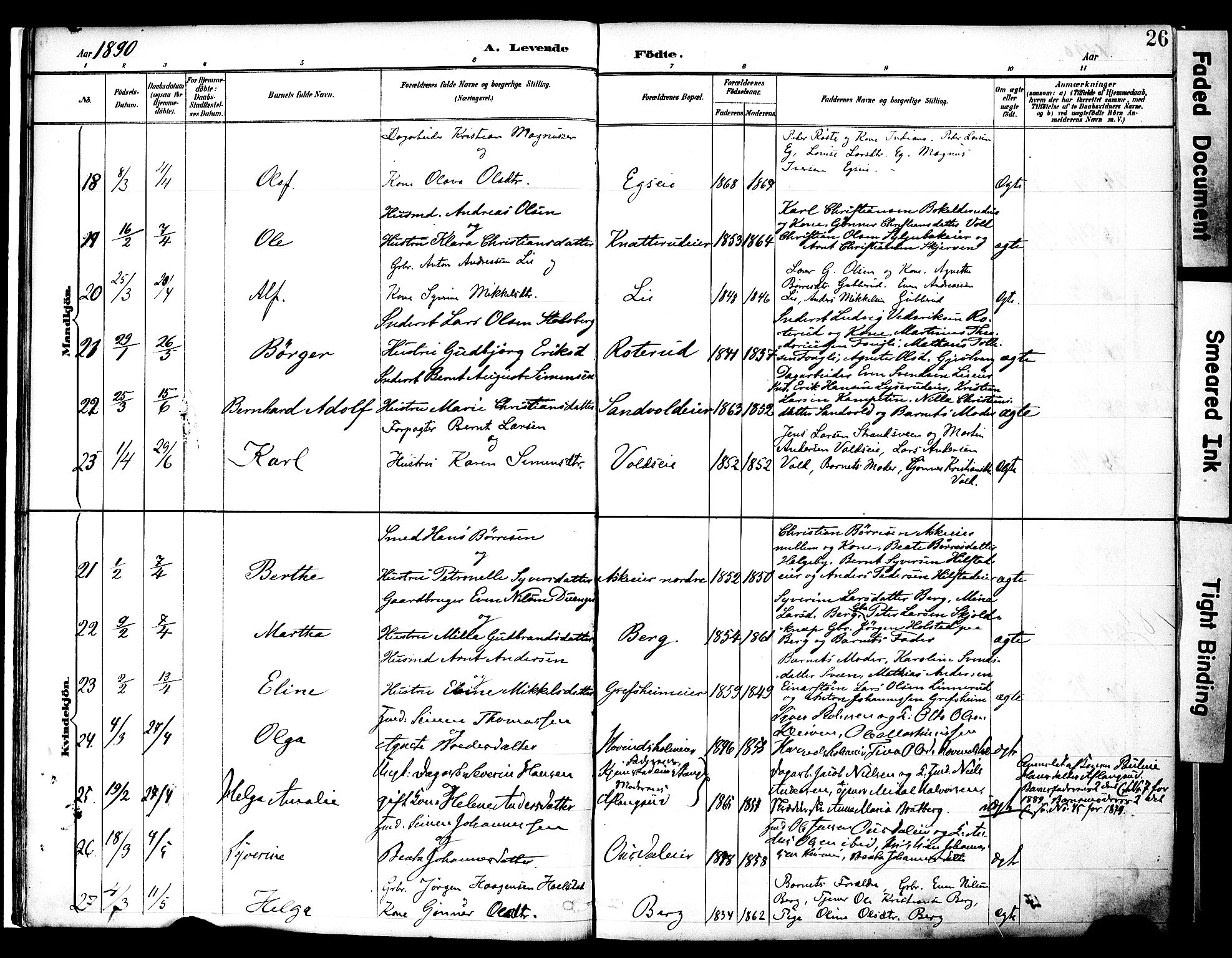 Nes prestekontor, Hedmark, SAH/PREST-020/K/Ka/L0009: Parish register (official) no. 9, 1887-1905, p. 26