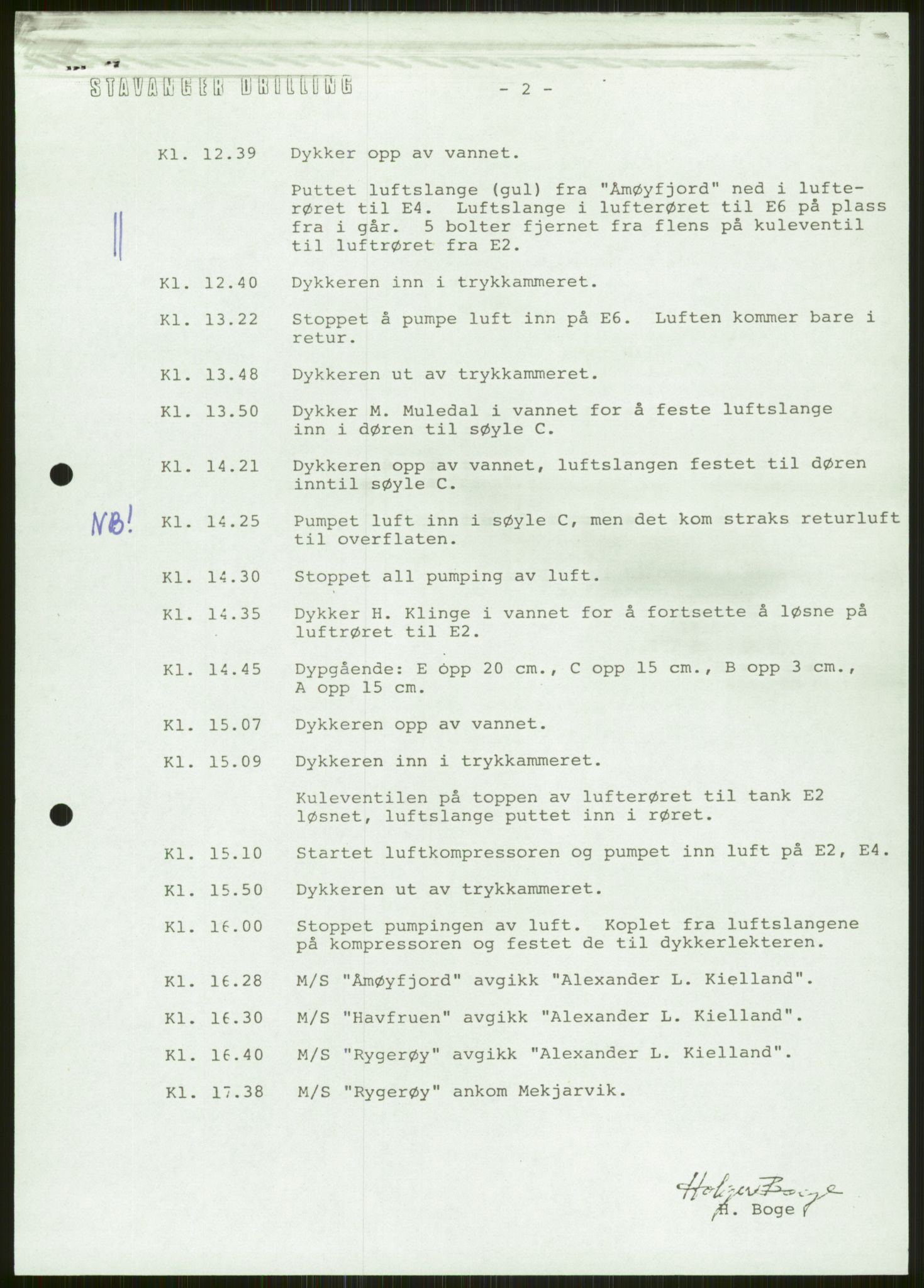 Justisdepartementet, Granskningskommisjonen ved Alexander Kielland-ulykken 27.3.1980, AV/RA-S-1165/D/L0006: A Alexander L. Kielland (Doku.liste + A3-A6, A11-A13, A18-A20-A21, A23, A31 av 31)/Dykkerjournaler, 1980-1981, p. 123