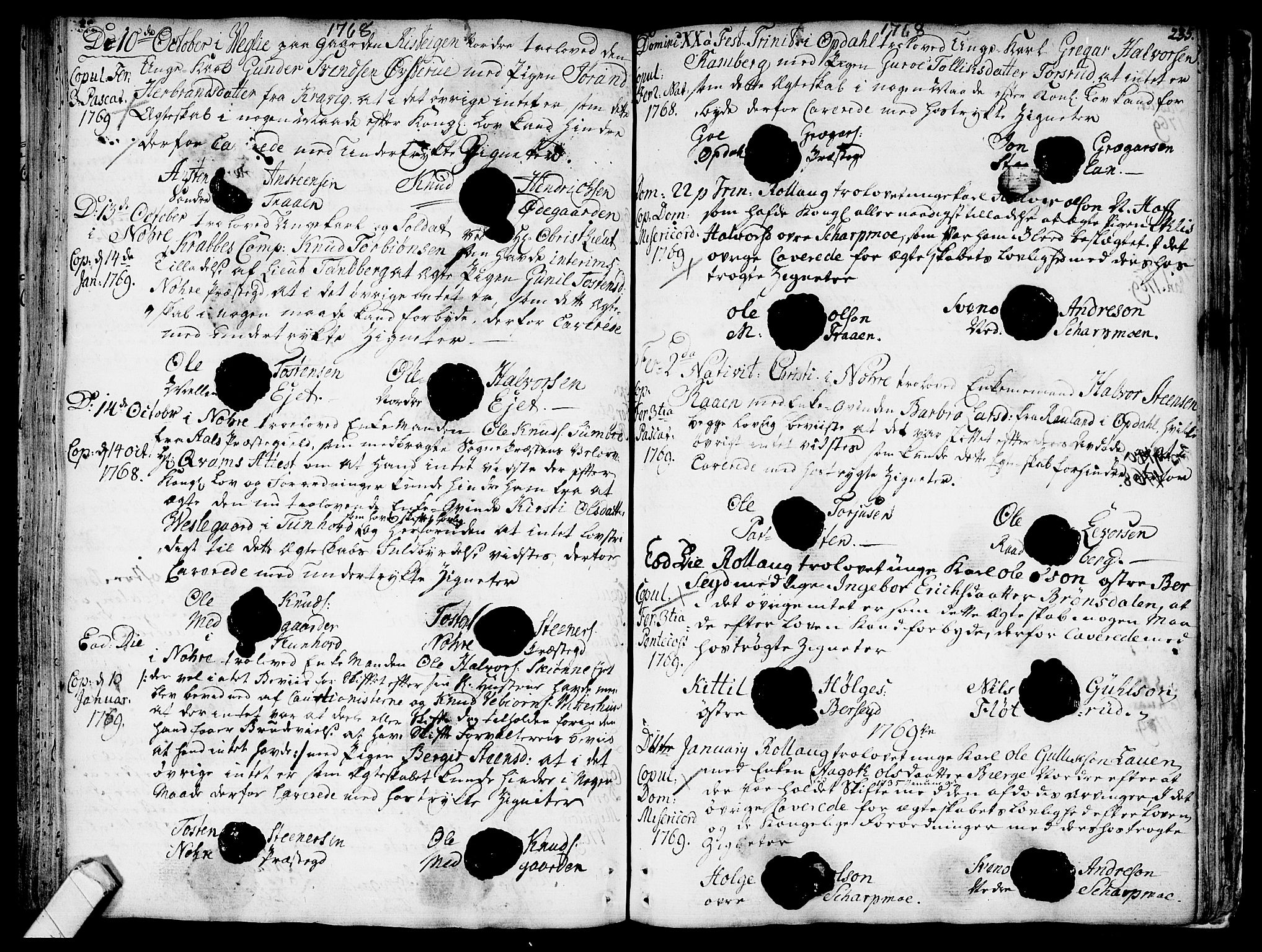Rollag kirkebøker, SAKO/A-240/F/Fa/L0003: Parish register (official) no. I 3, 1743-1778, p. 235