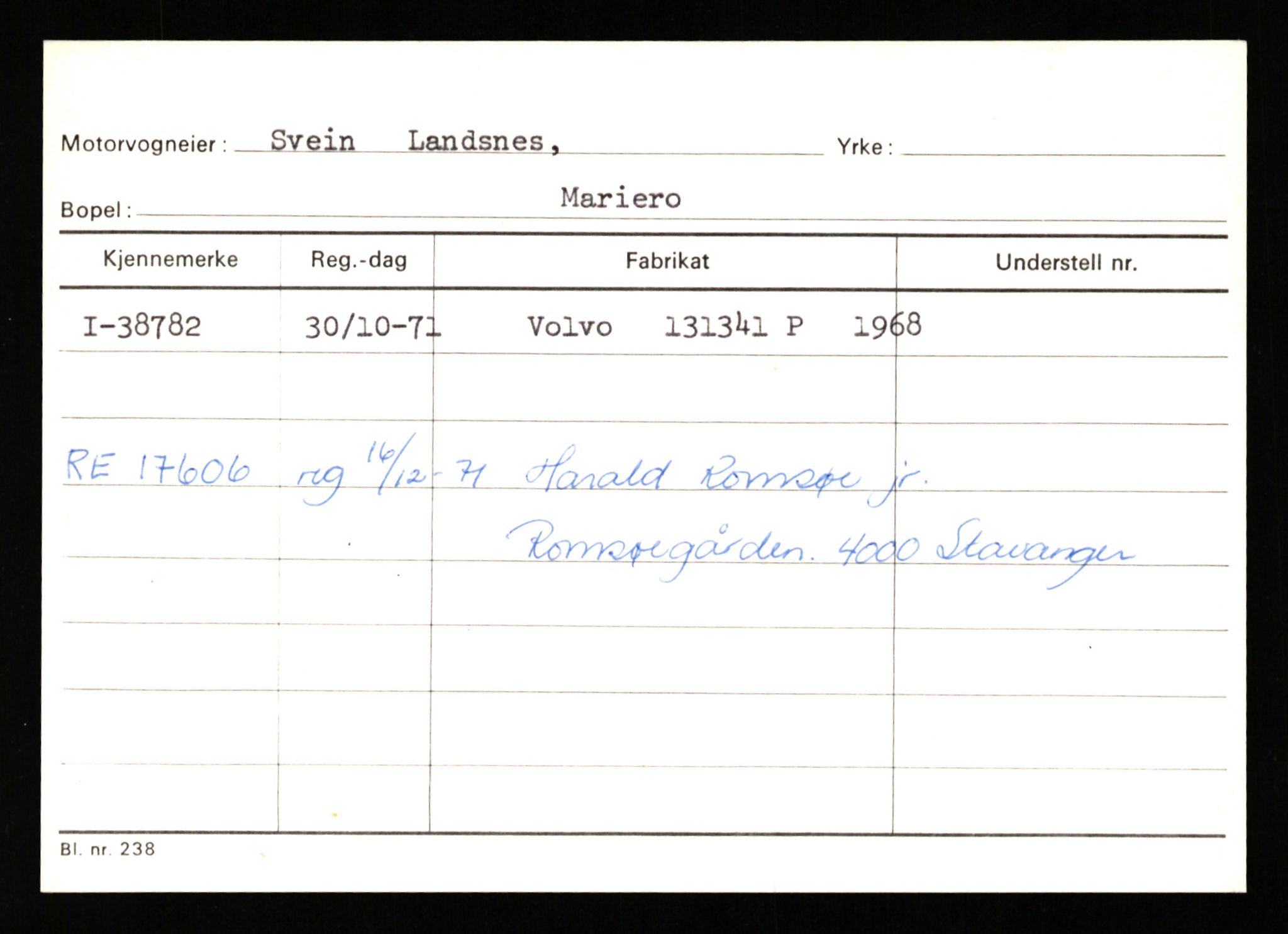 Stavanger trafikkstasjon, SAST/A-101942/0/G/L0006: Registreringsnummer: 34250 - 49007, 1930-1971, p. 1201