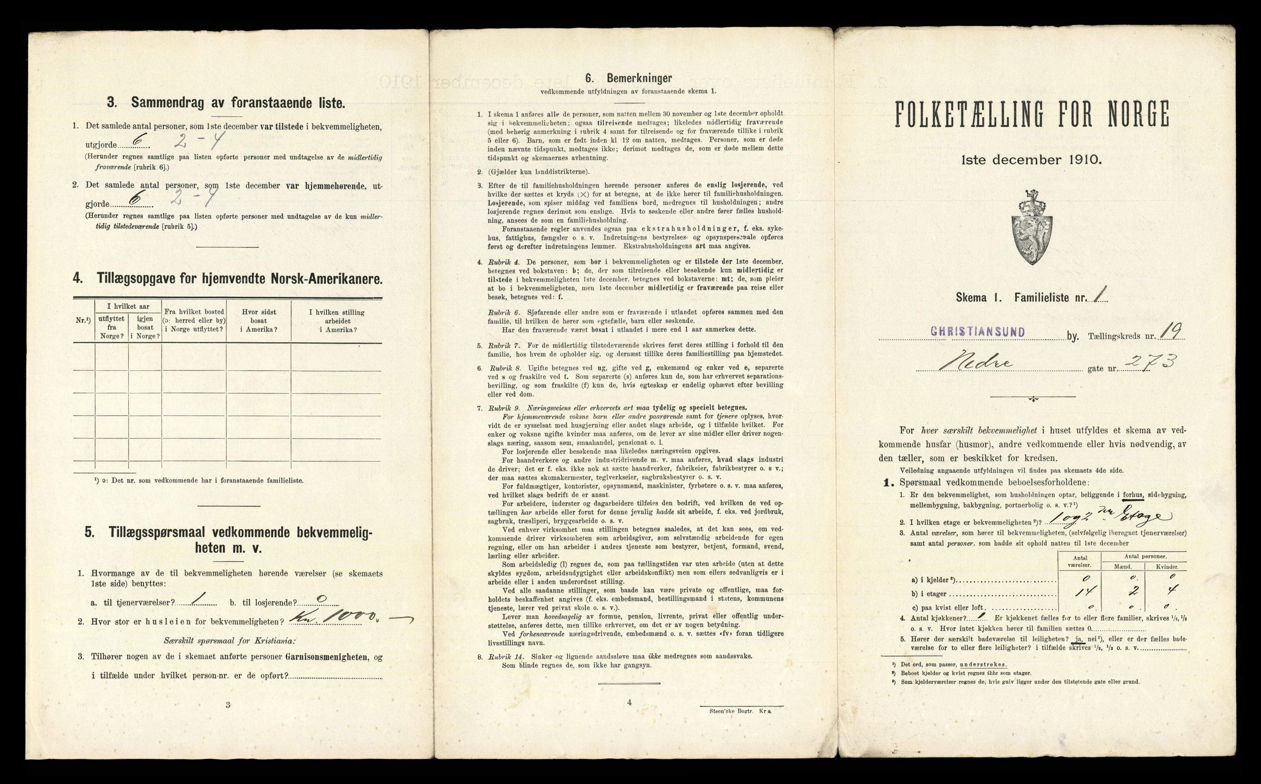 RA, 1910 census for Kristiansund, 1910, p. 6855