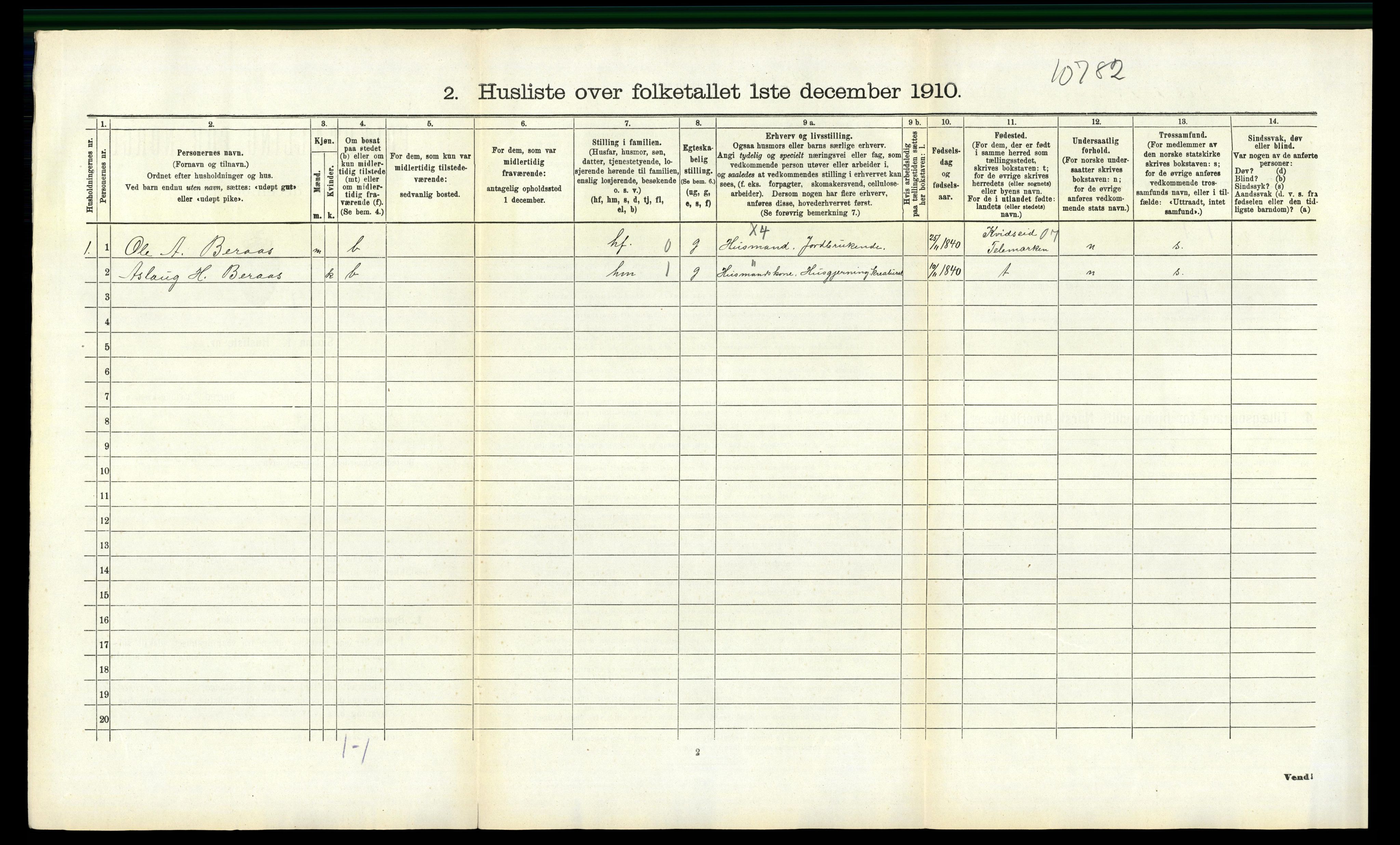 RA, 1910 census for Drangedal, 1910, p. 886