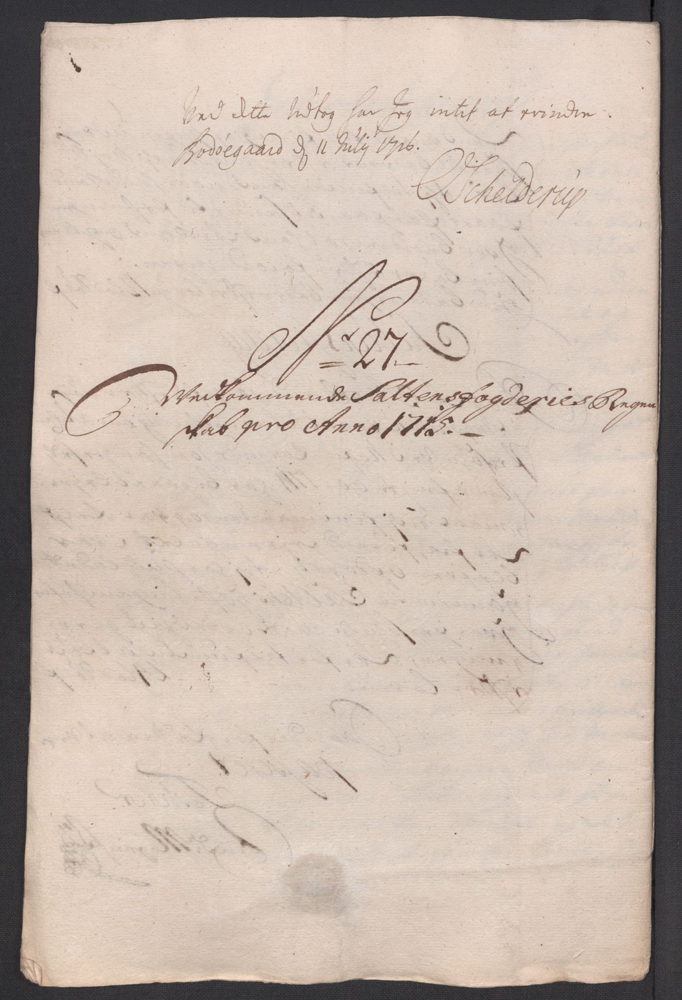 Rentekammeret inntil 1814, Reviderte regnskaper, Fogderegnskap, AV/RA-EA-4092/R66/L4585: Fogderegnskap Salten, 1715, p. 283