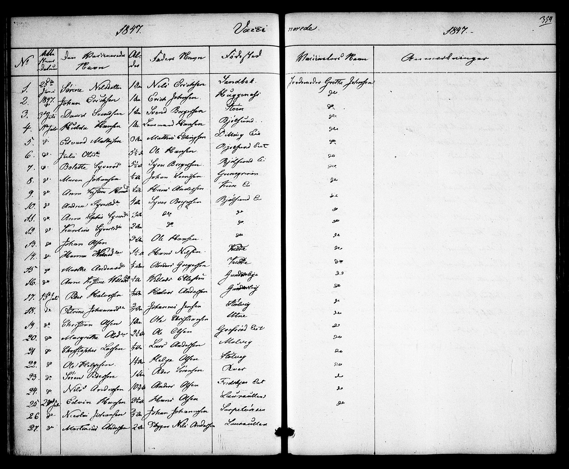 Rygge prestekontor Kirkebøker, SAO/A-10084b/F/Fa/L0004: Parish register (official) no. 4, 1836-1851, p. 354