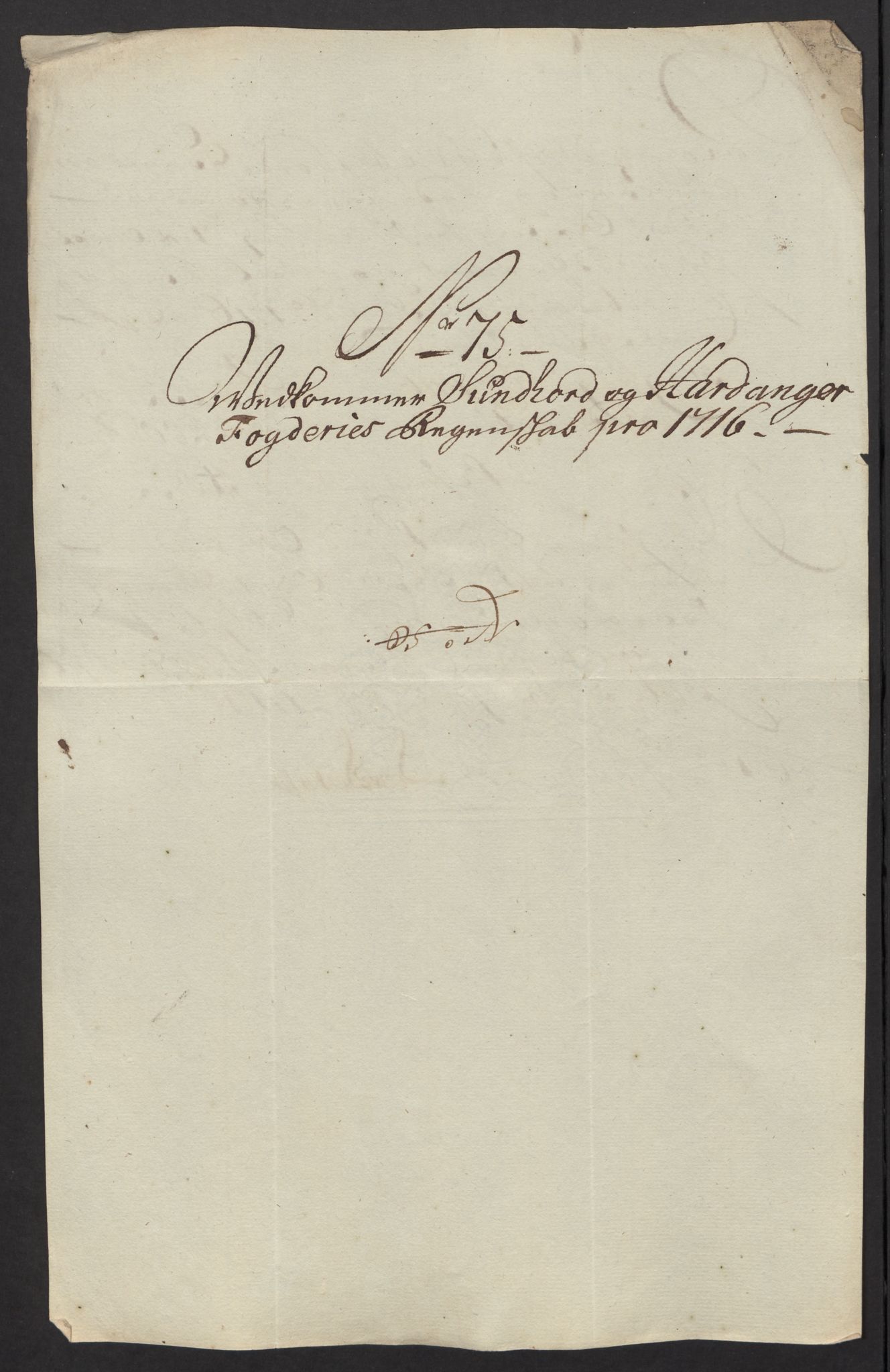 Rentekammeret inntil 1814, Reviderte regnskaper, Fogderegnskap, AV/RA-EA-4092/R48/L2992: Fogderegnskap Sunnhordland og Hardanger, 1716, p. 366