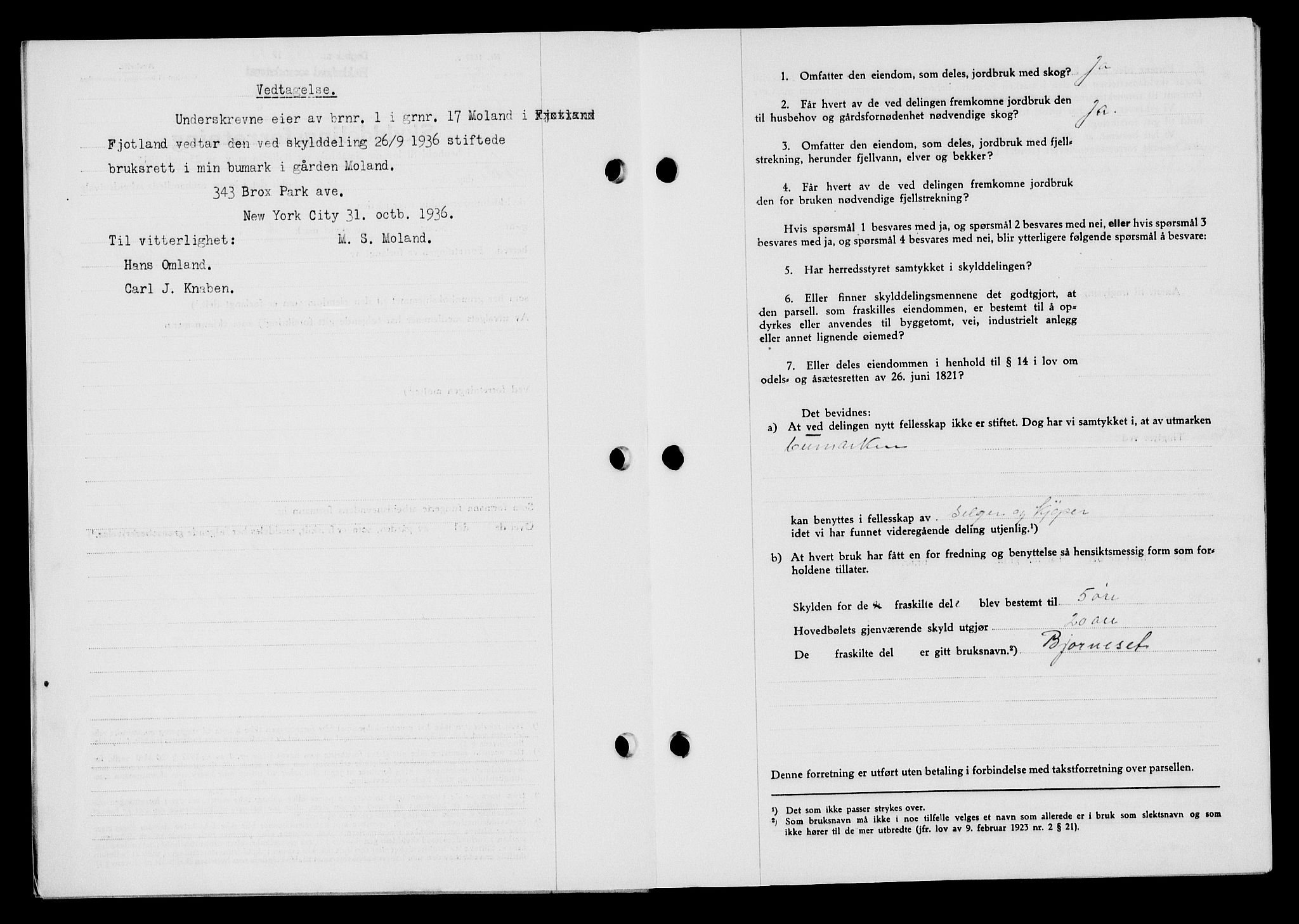 Flekkefjord sorenskriveri, SAK/1221-0001/G/Gb/Gba/L0053: Mortgage book no. A-1, 1936-1937, Diary no: : 686/1936