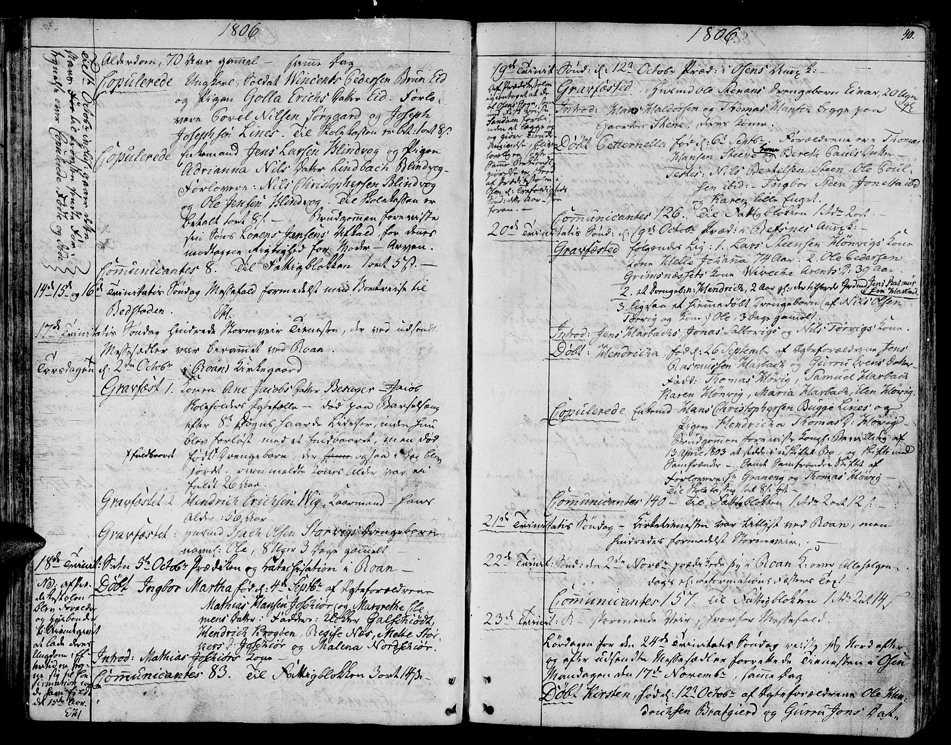 Ministerialprotokoller, klokkerbøker og fødselsregistre - Sør-Trøndelag, SAT/A-1456/657/L0701: Parish register (official) no. 657A02, 1802-1831, p. 40
