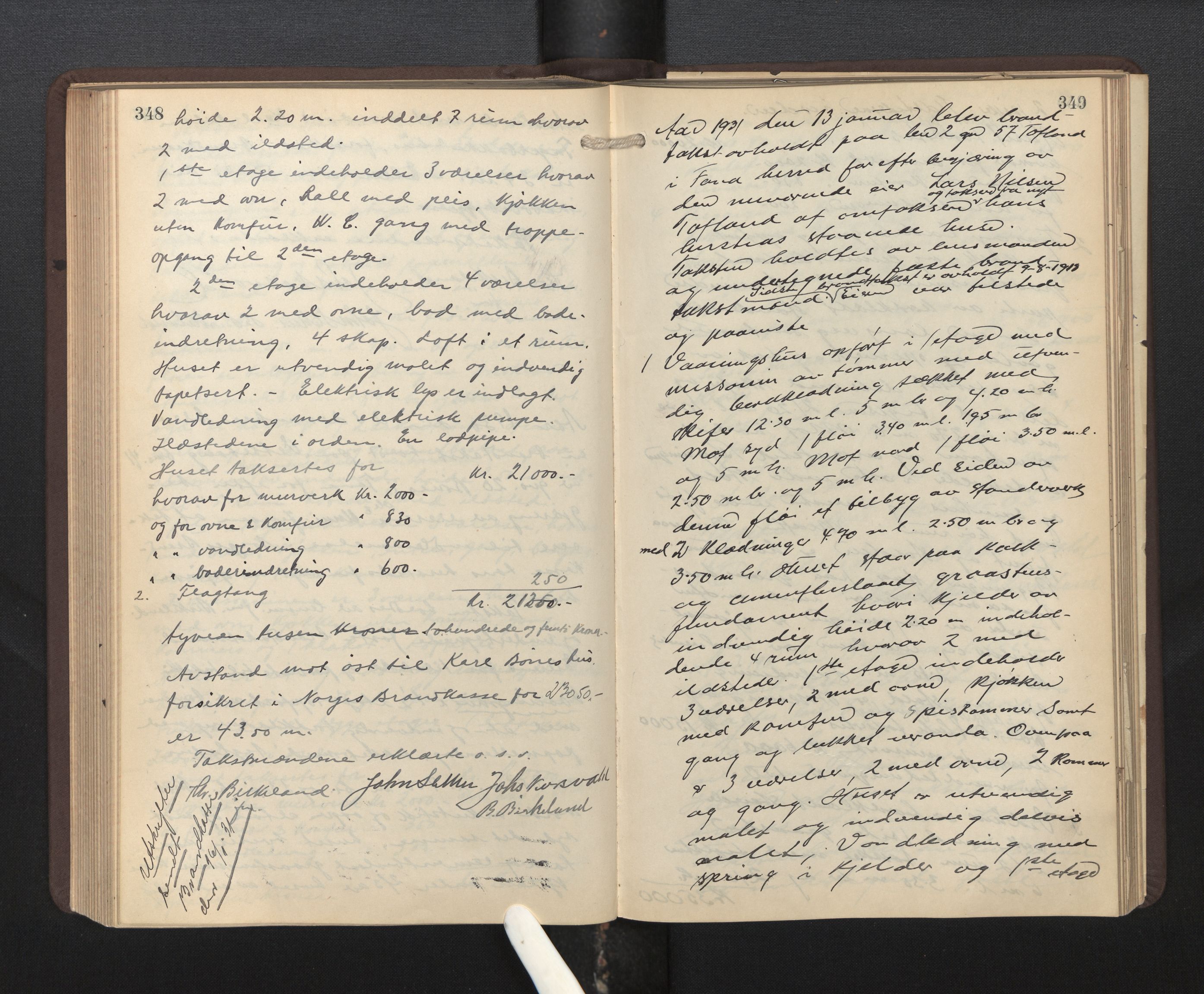 Lensmannen i Fana, AV/SAB-A-31801/0012/L0013: Branntakstprotokoll, 1929-1931, p. 348-349