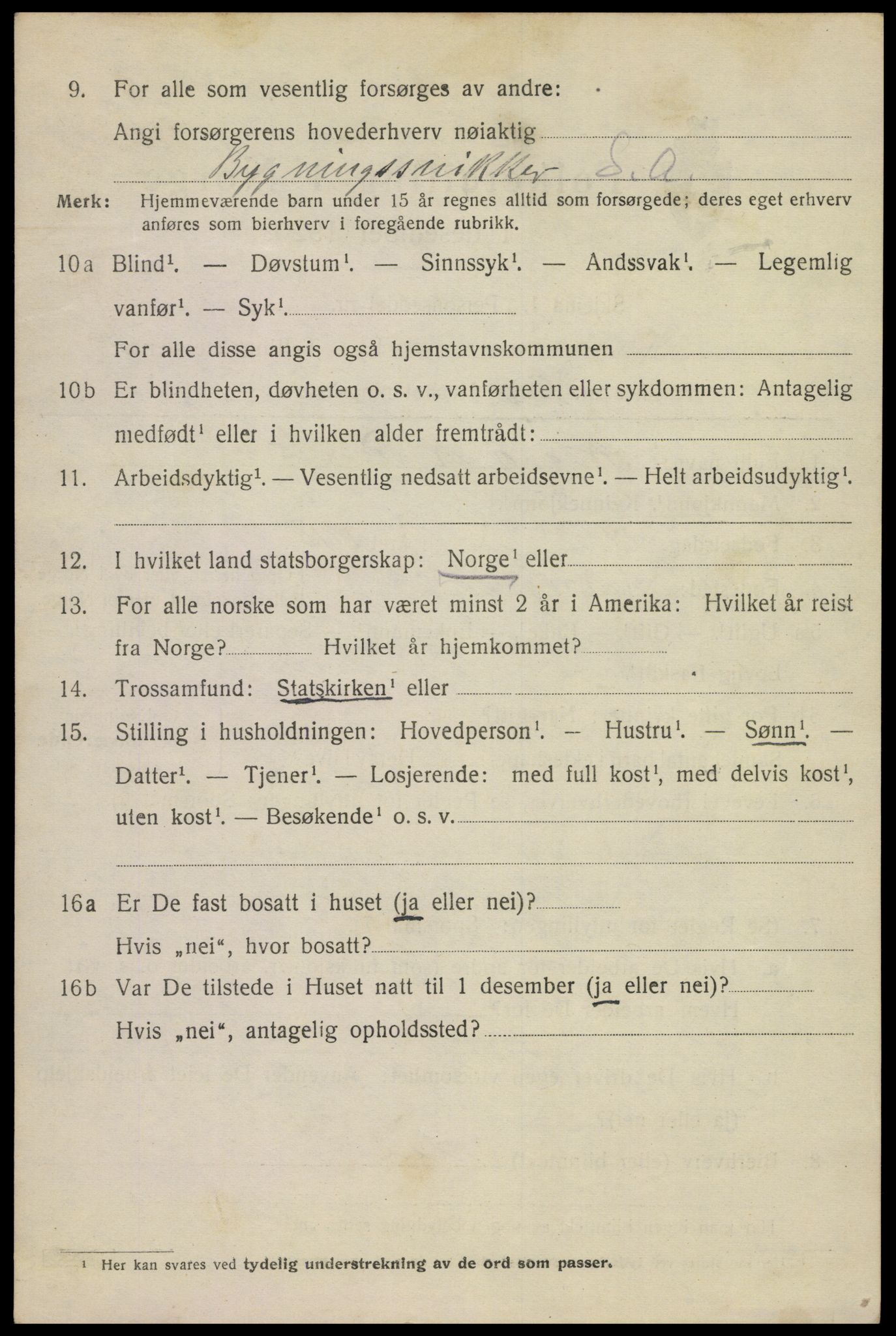 SAKO, 1920 census for Kragerø, 1920, p. 9714