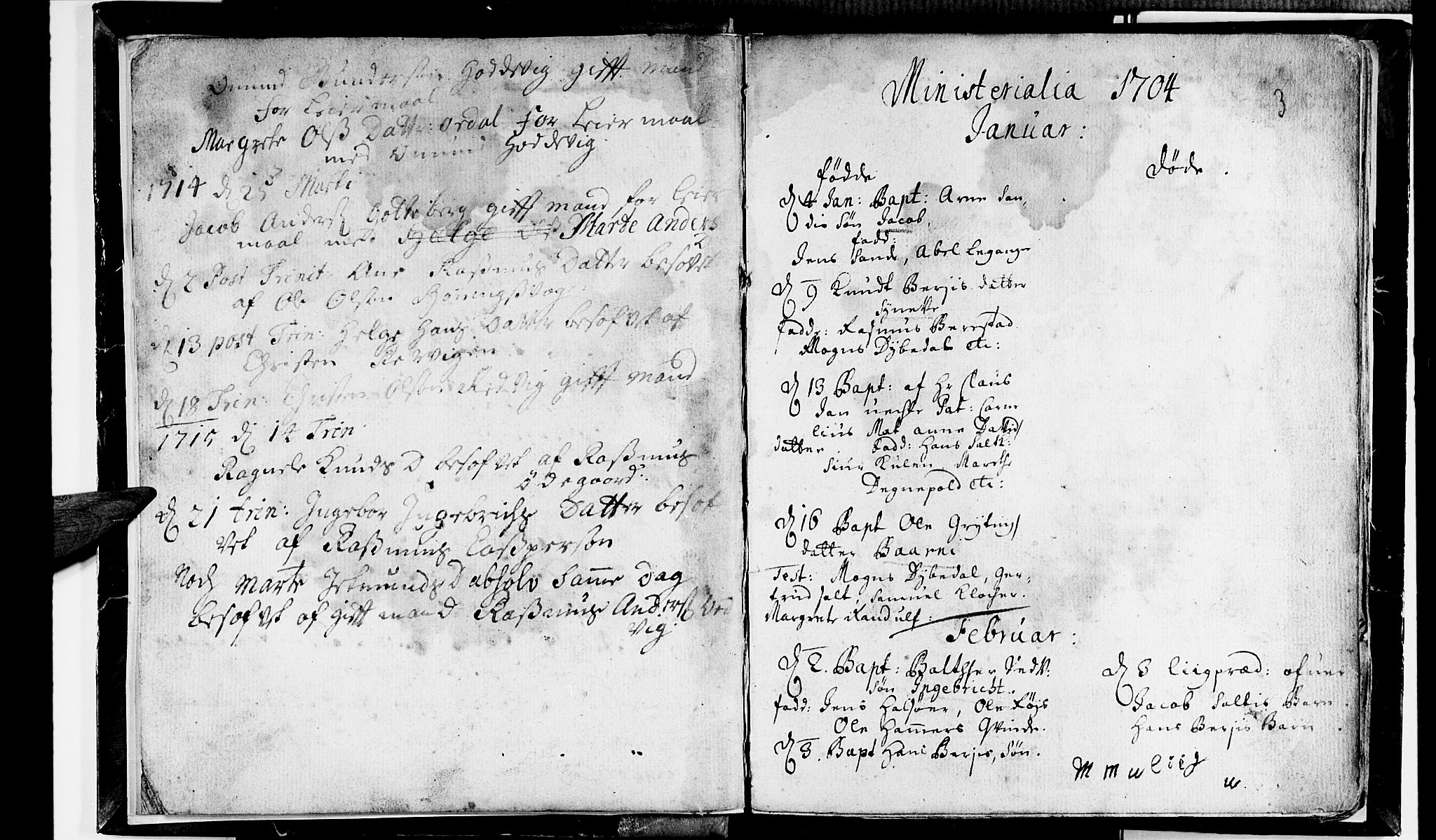 Selje sokneprestembete, SAB/A-99938/H/Ha/Haa/Haaa: Parish register (official) no. A 2, 1704-1715, p. 3