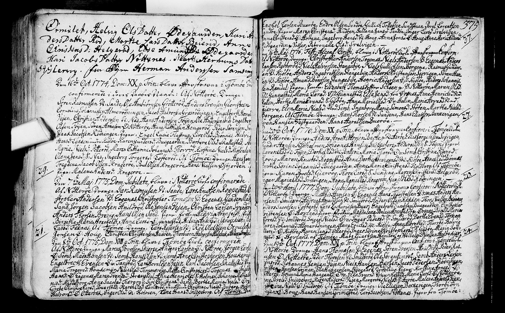 Nøtterøy kirkebøker, AV/SAKO-A-354/F/Fa/L0002: Parish register (official) no. I 2, 1738-1790, p. 375