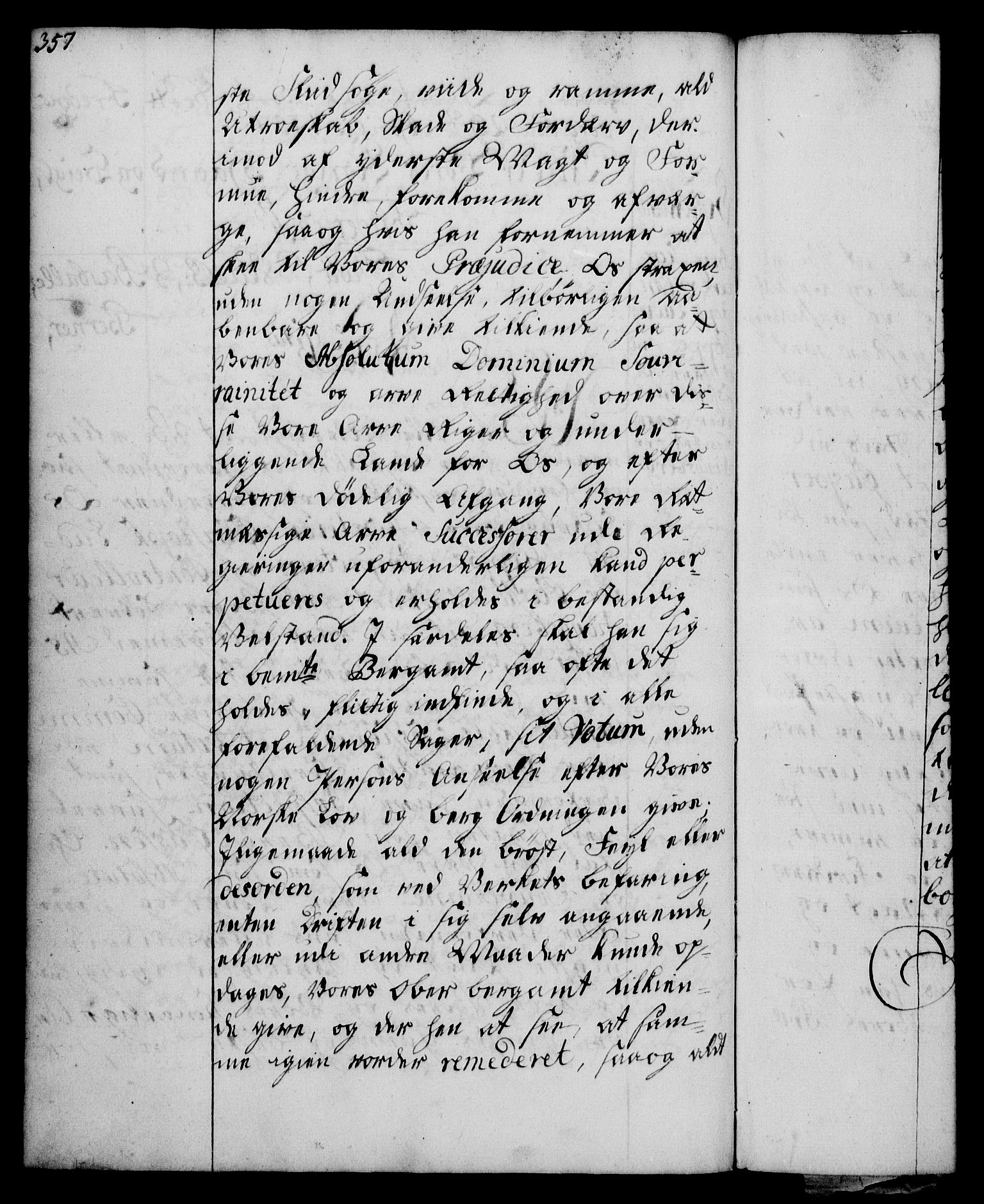 Rentekammeret, Kammerkanselliet, RA/EA-3111/G/Gg/Gge/L0003: Norsk bestallingsprotokoll med register (merket RK 53.27), 1745-1761, p. 357