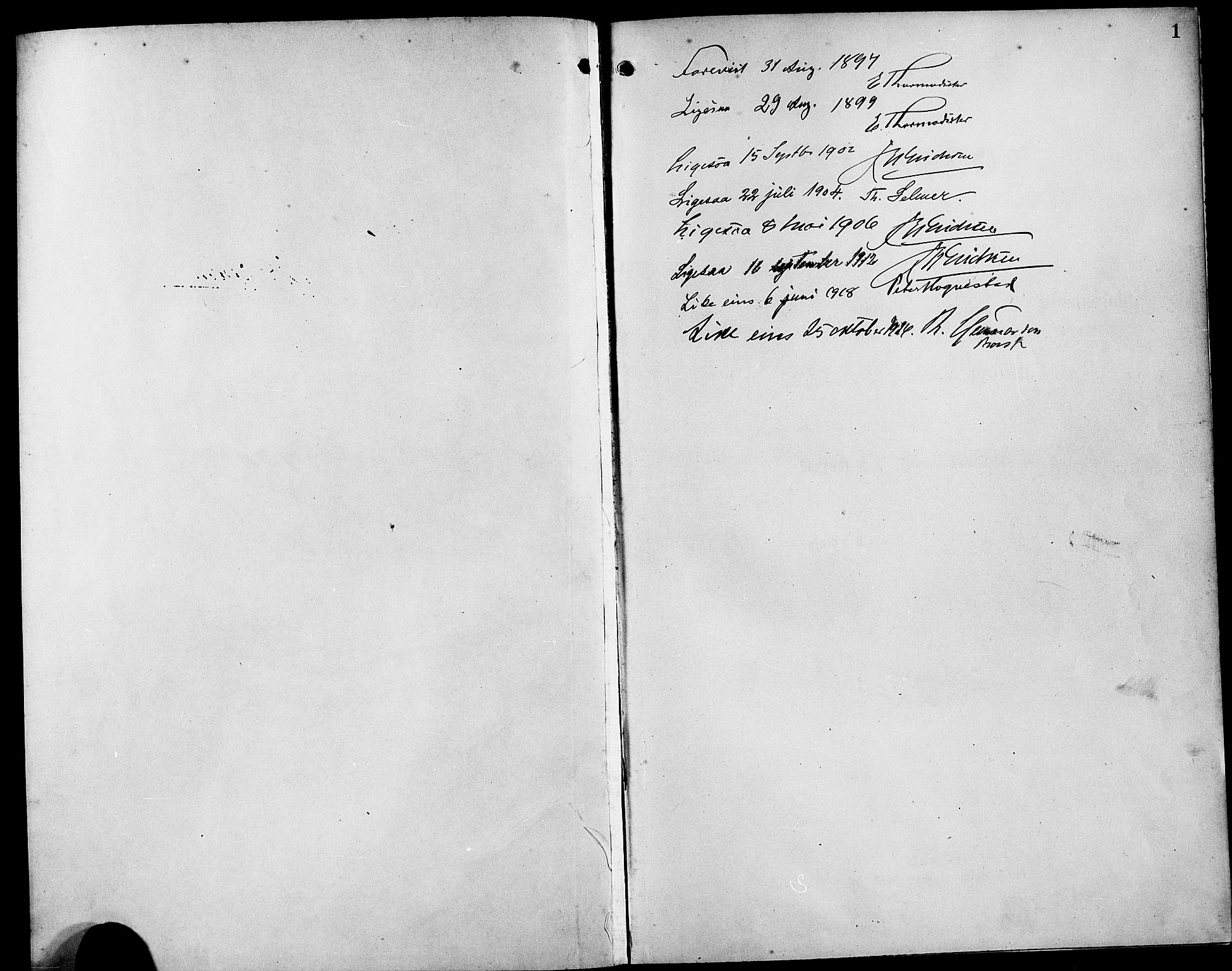Etne sokneprestembete, AV/SAB-A-75001/H/Hab: Parish register (copy) no. A 6, 1897-1924, p. 1
