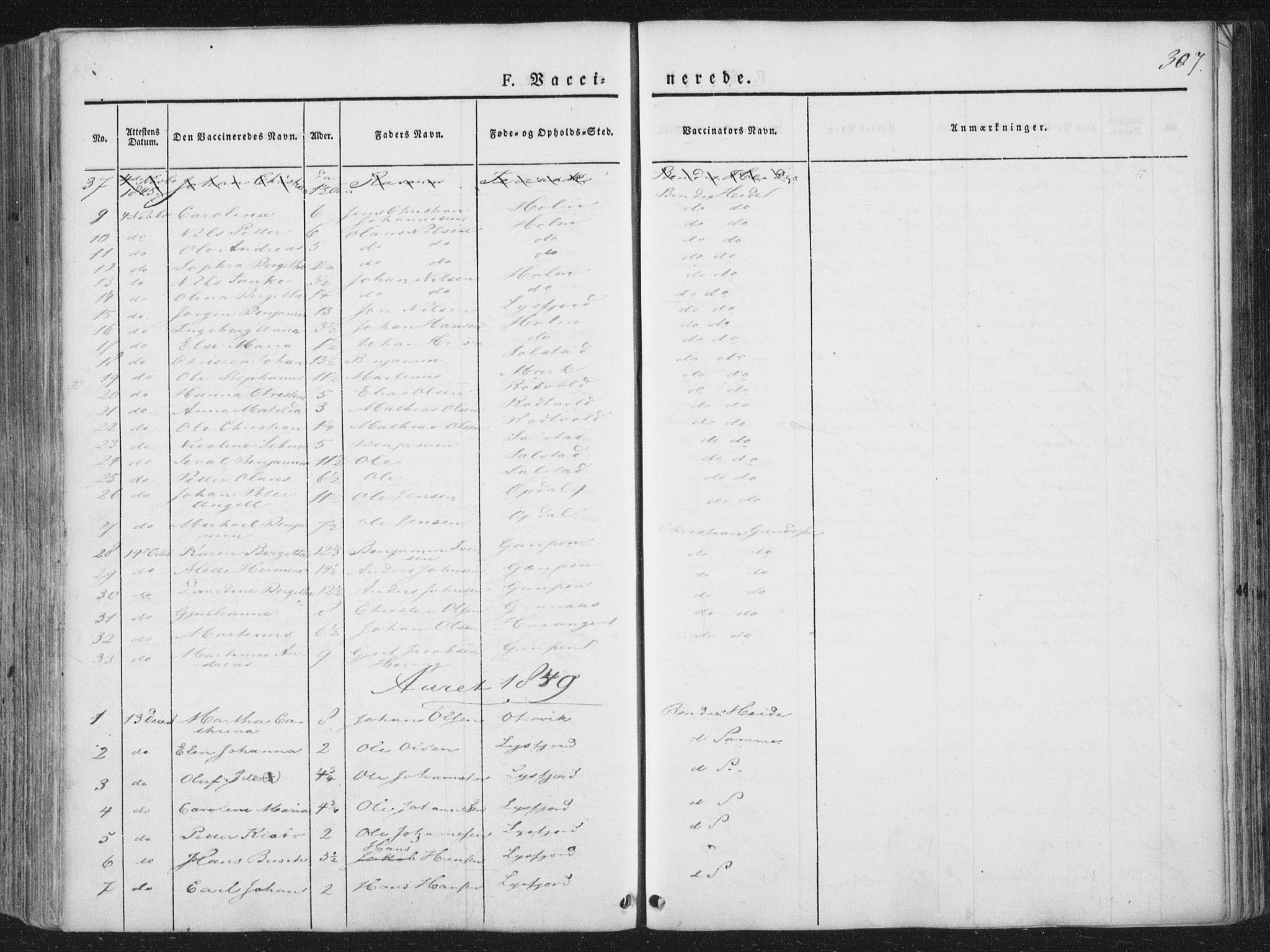 Ministerialprotokoller, klokkerbøker og fødselsregistre - Nordland, AV/SAT-A-1459/810/L0144: Parish register (official) no. 810A07 /1, 1841-1862, p. 307