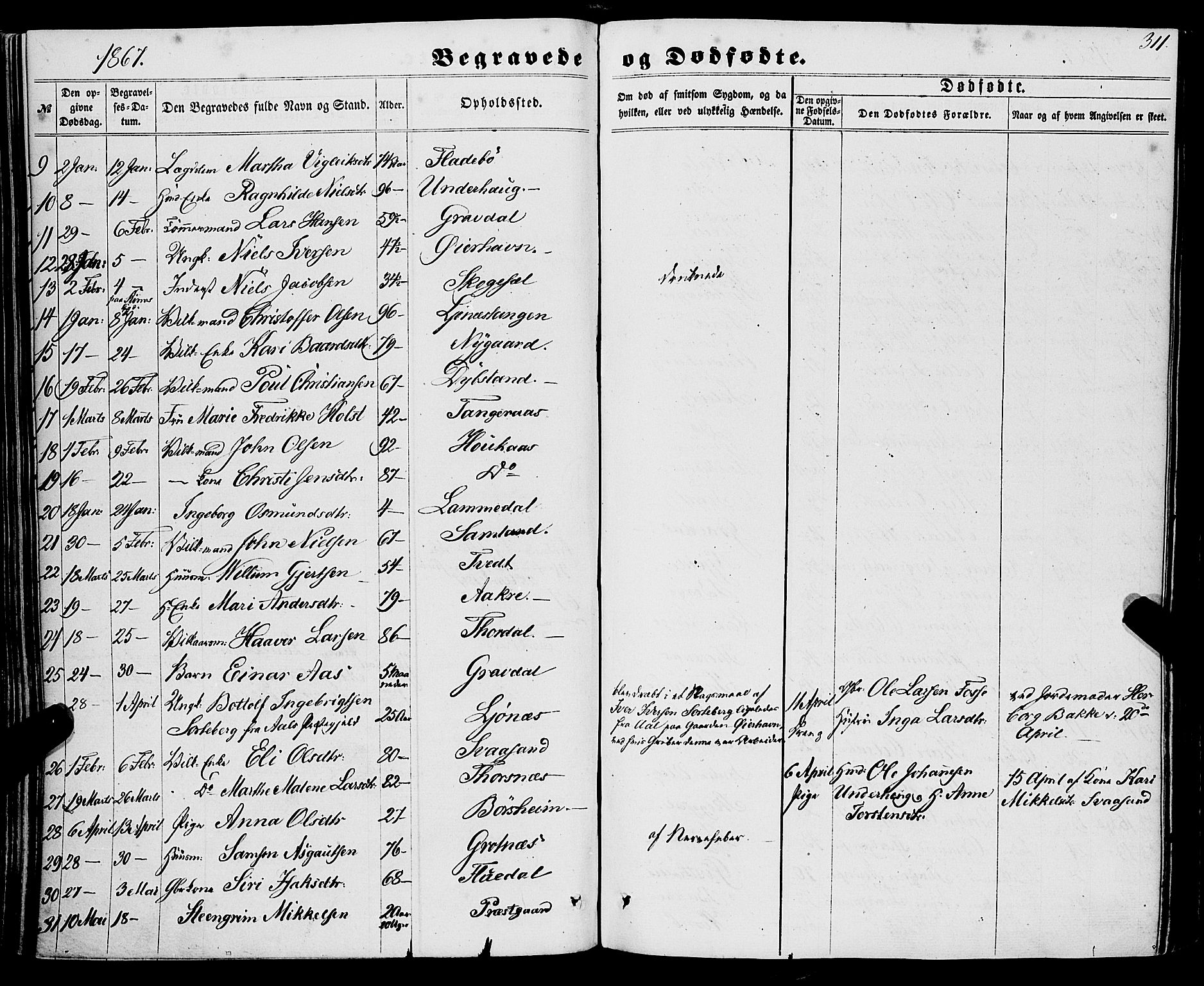 Strandebarm sokneprestembete, SAB/A-78401/H/Haa: Parish register (official) no. A 8, 1858-1872, p. 311