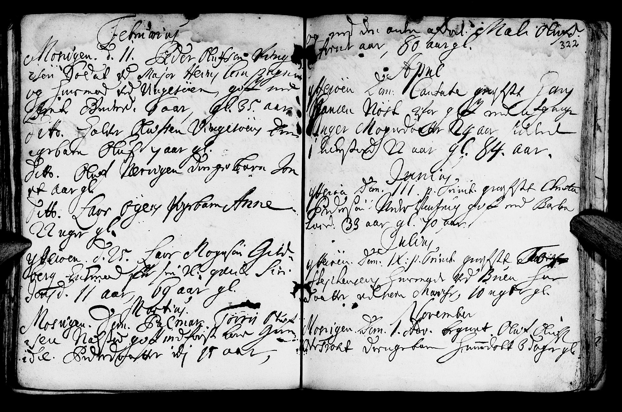 Ministerialprotokoller, klokkerbøker og fødselsregistre - Nord-Trøndelag, SAT/A-1458/722/L0215: Parish register (official) no. 722A02, 1718-1755, p. 322