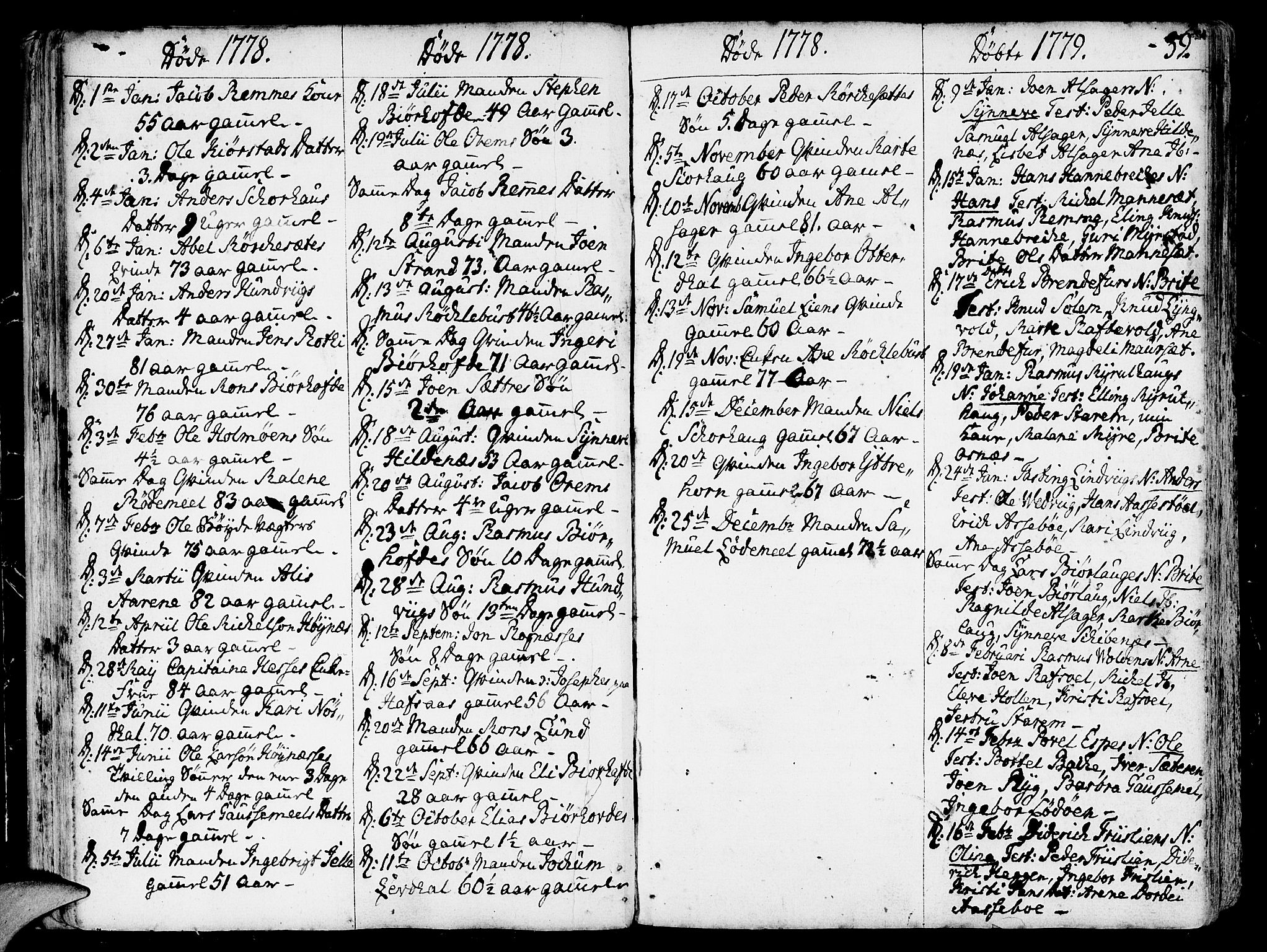 Eid sokneprestembete, AV/SAB-A-82301/H/Haa/Haaa/L0003: Parish register (official) no. A 3, 1770-1805, p. 39