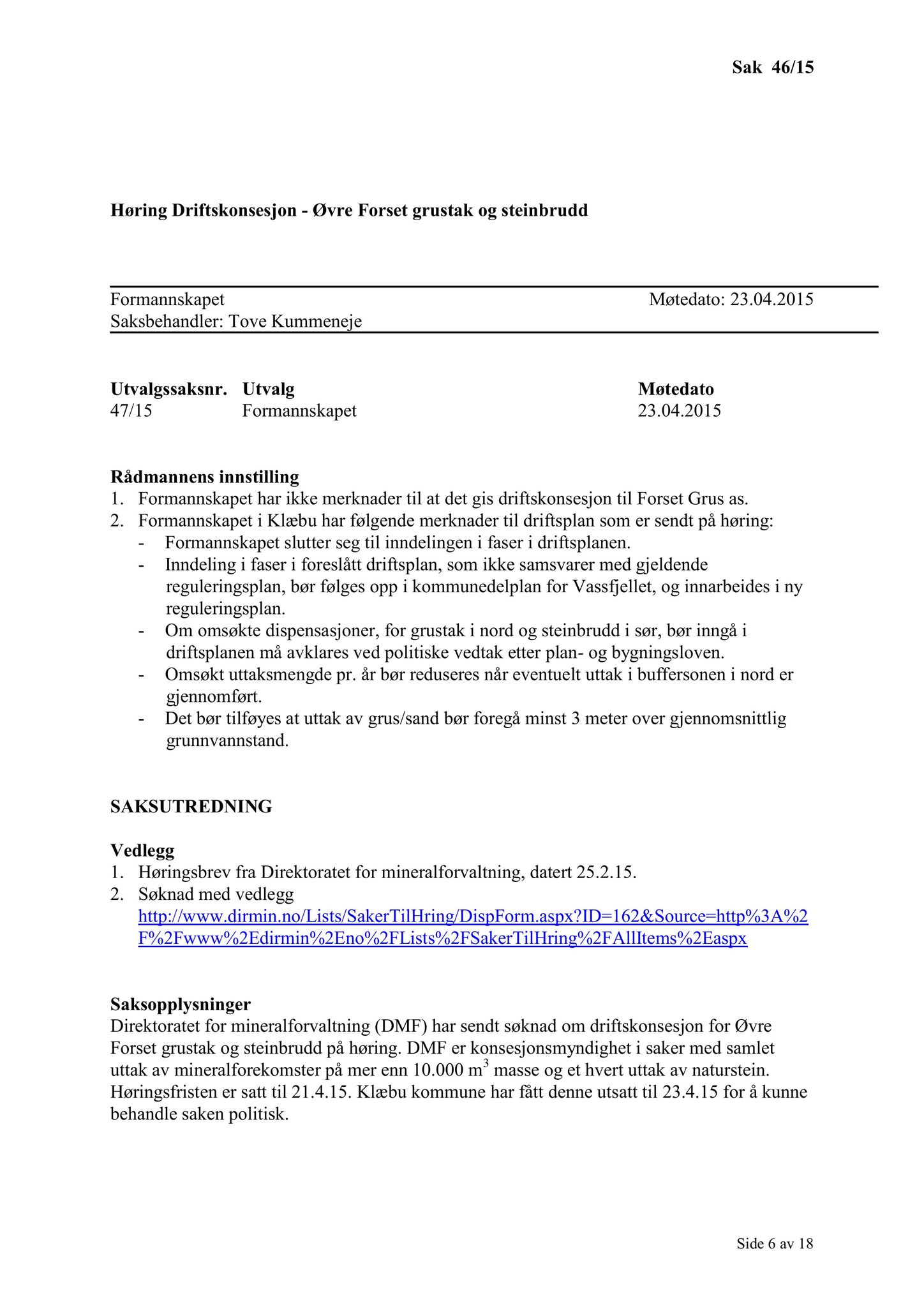 Klæbu Kommune, TRKO/KK/02-FS/L008: Formannsskapet - Møtedokumenter, 2015, p. 1333