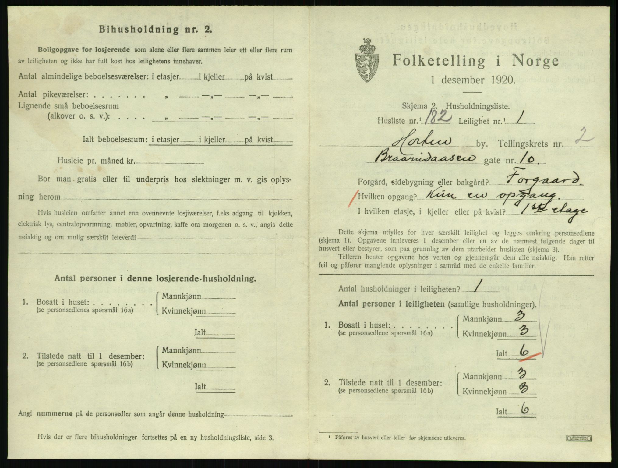 SAKO, 1920 census for Horten, 1920, p. 4021