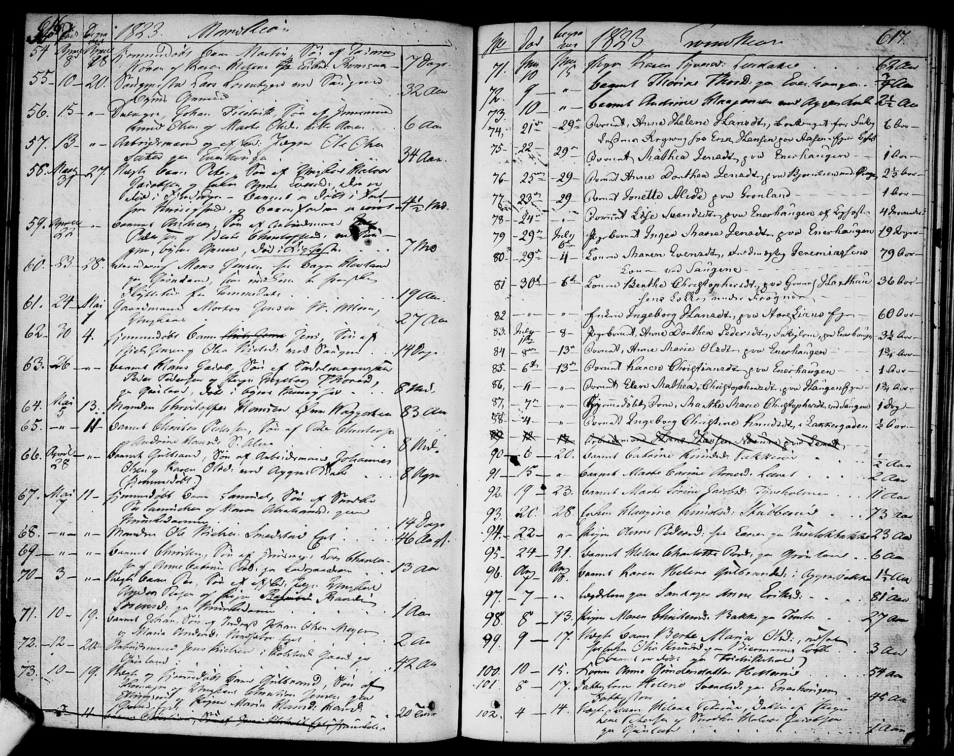 Aker prestekontor kirkebøker, AV/SAO-A-10861/F/L0012: Parish register (official) no. 12, 1819-1828, p. 616-617