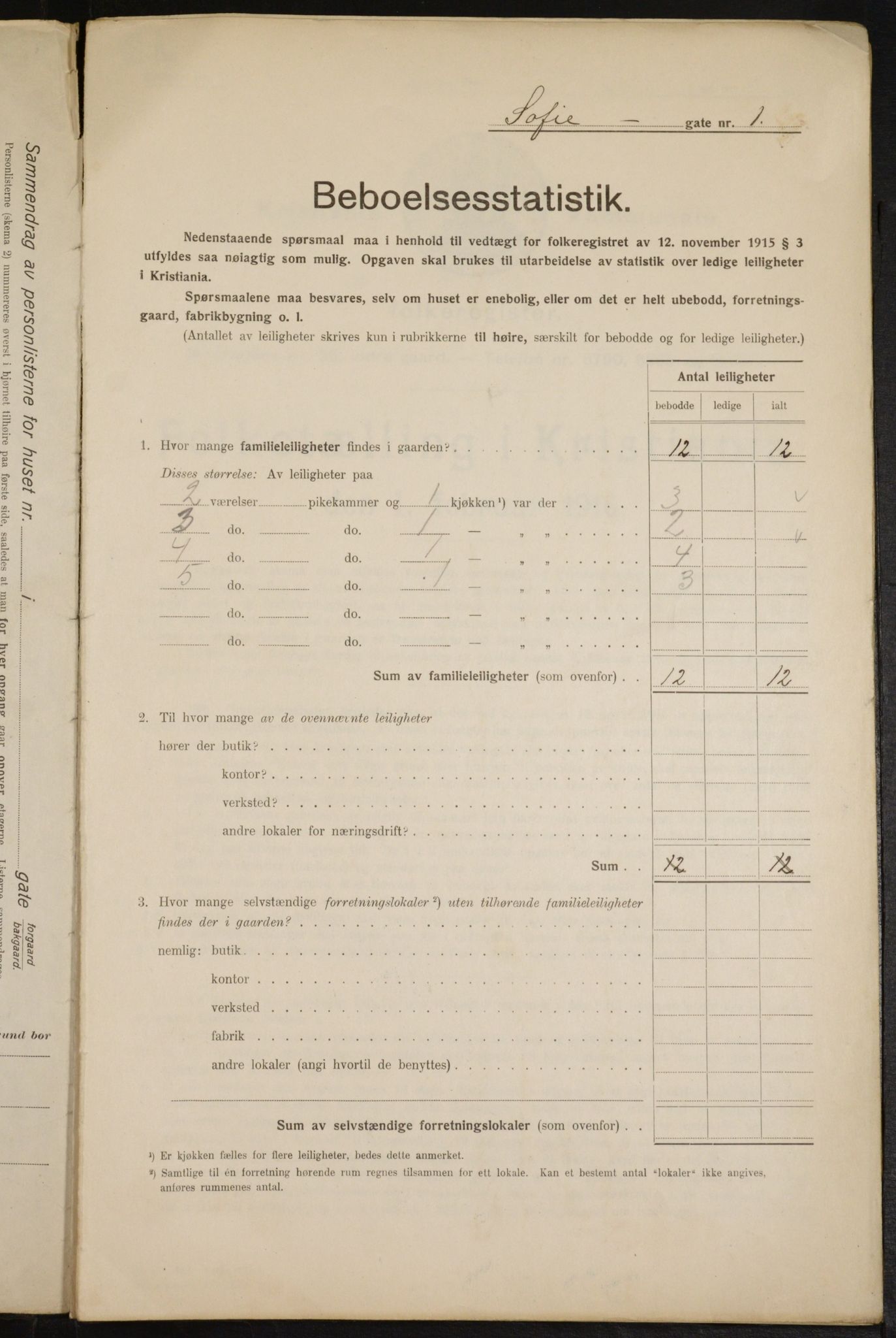 OBA, Municipal Census 1916 for Kristiania, 1916, p. 101157